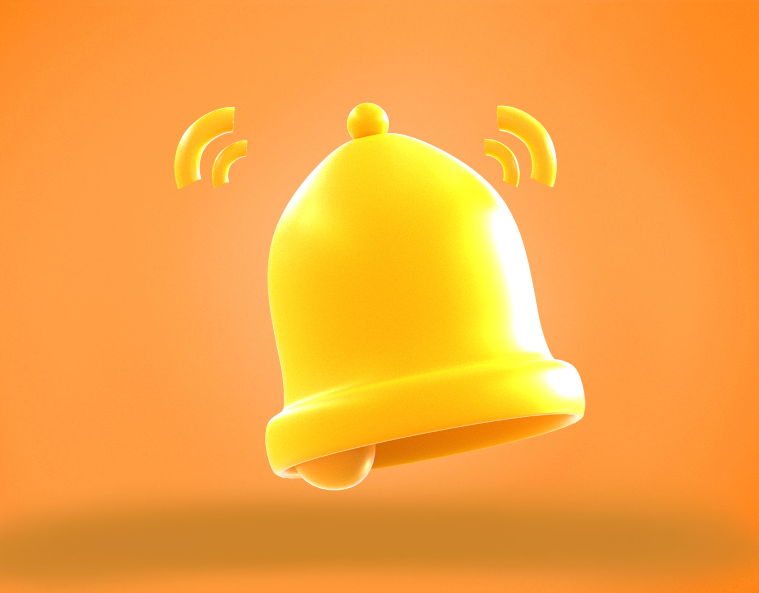 Bell Emoji new Animated Low-poly 3D model_7