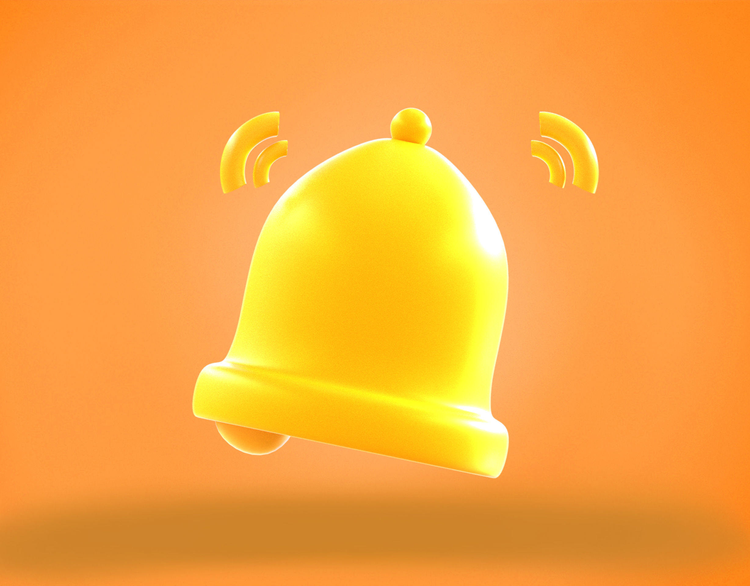 Bell Emoji new Animated Low-poly 3D model_3