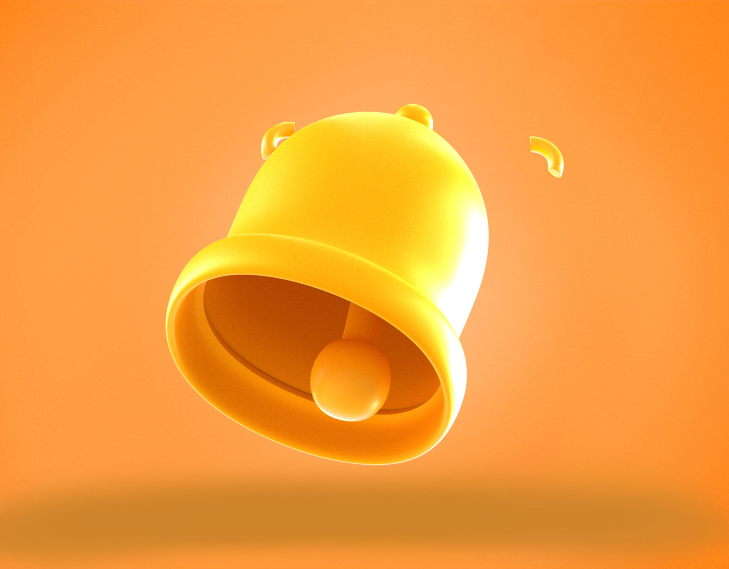 Bell Emoji new Animated Low-poly 3D model_4
