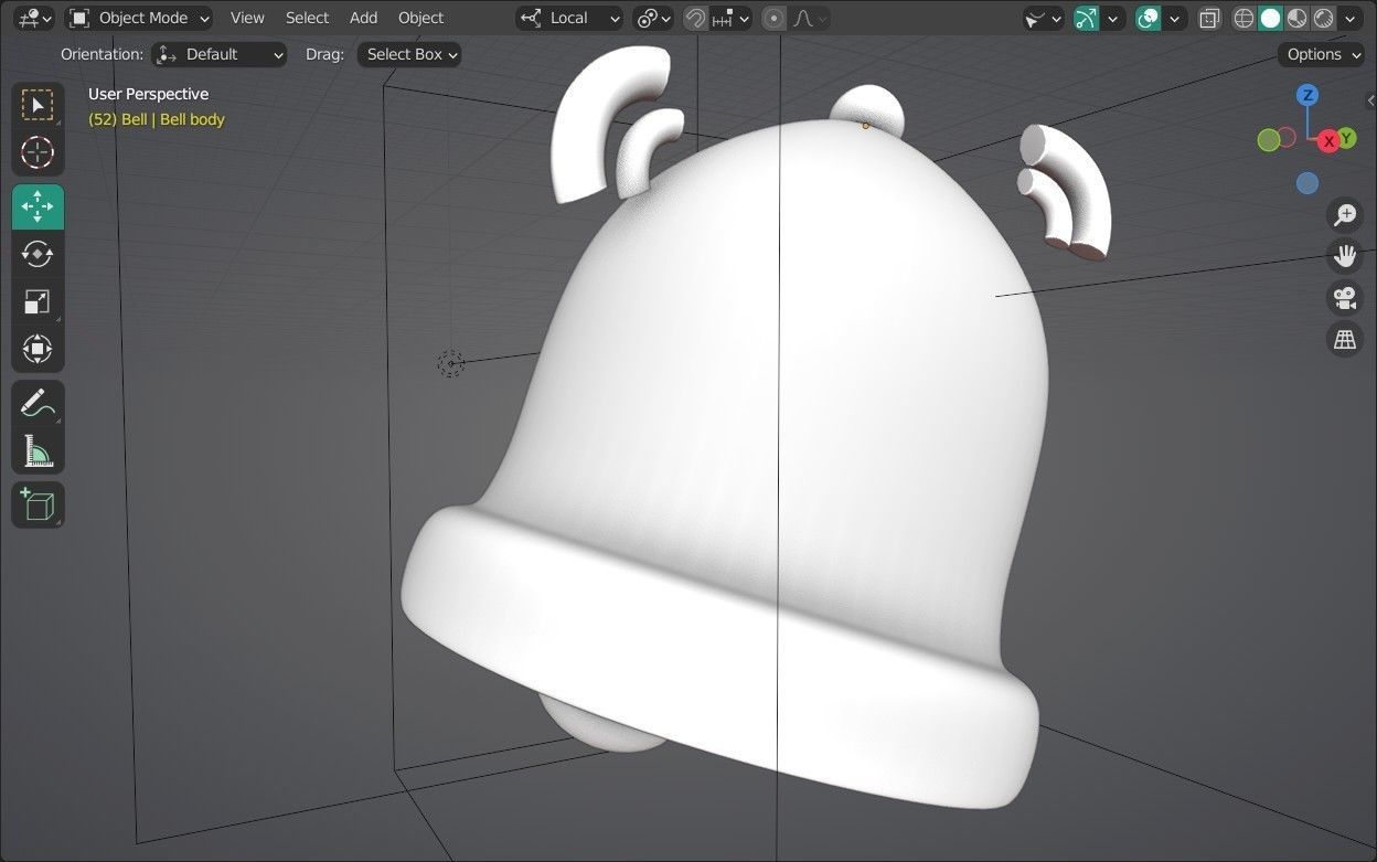 Bell Emoji new Animated Low-poly 3D model_16