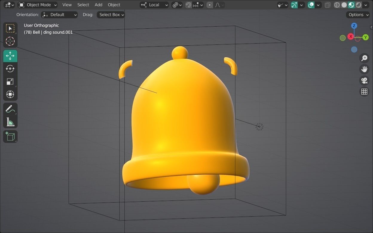 Bell Emoji new Animated Low-poly 3D model_17