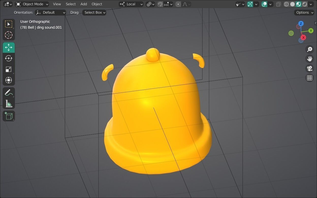 Bell Emoji new Animated Low-poly 3D model_9