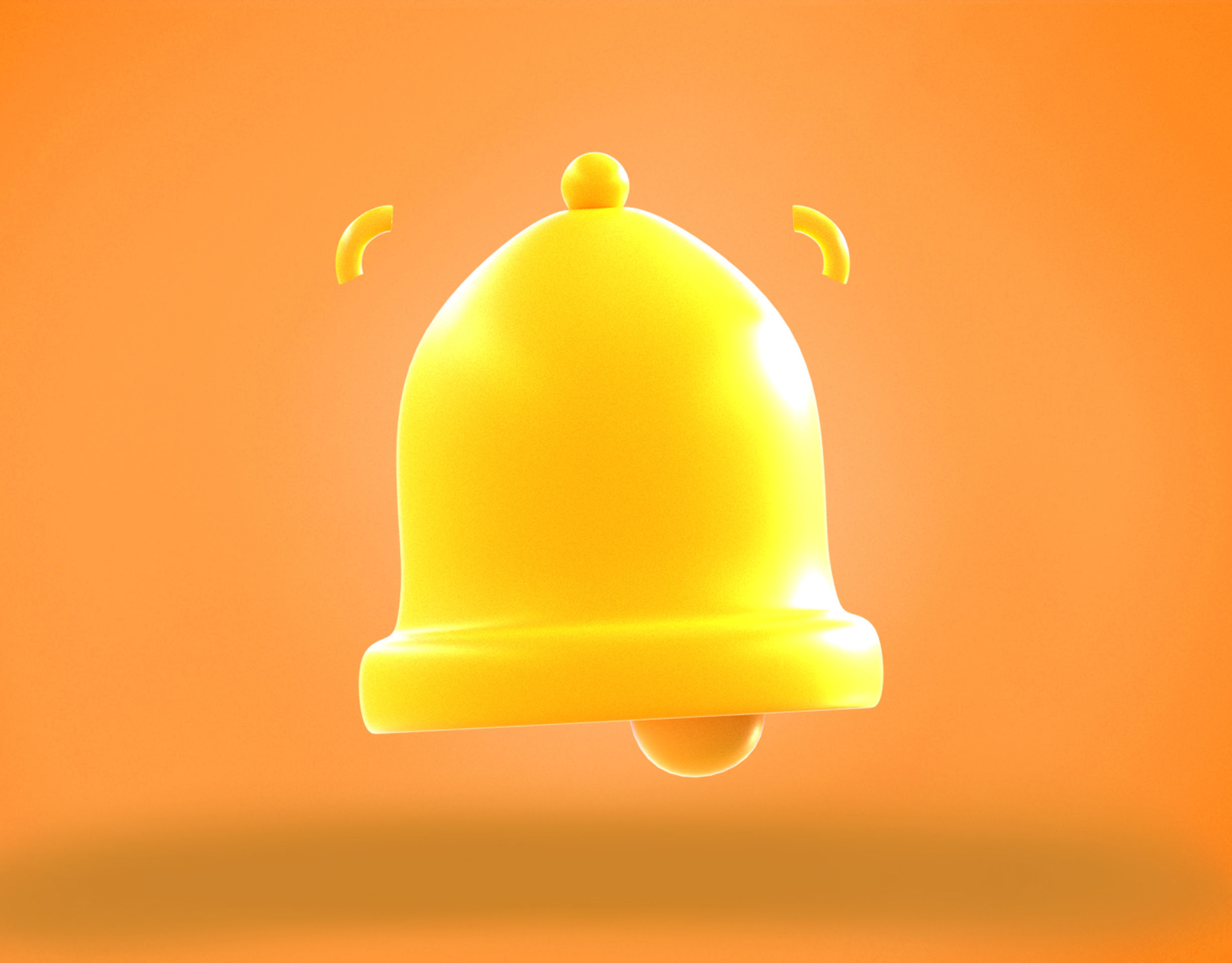 Bell Emoji new Animated Low-poly 3D model_6