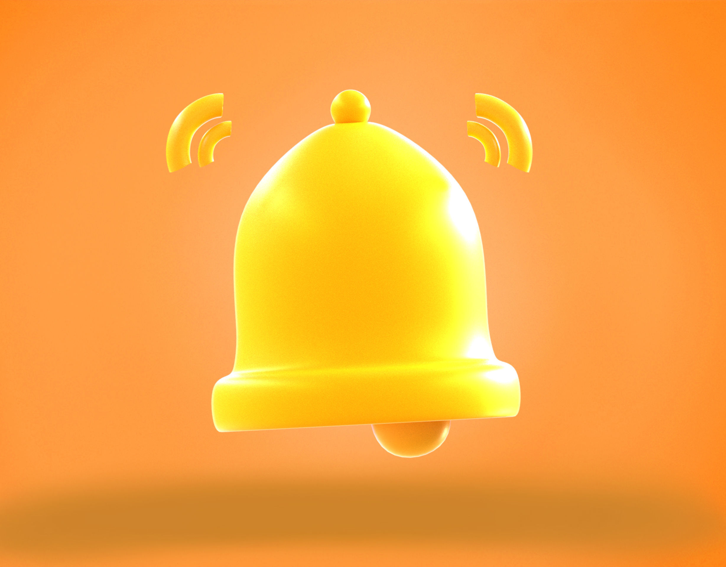 Bell Emoji new Animated Low-poly 3D model_8