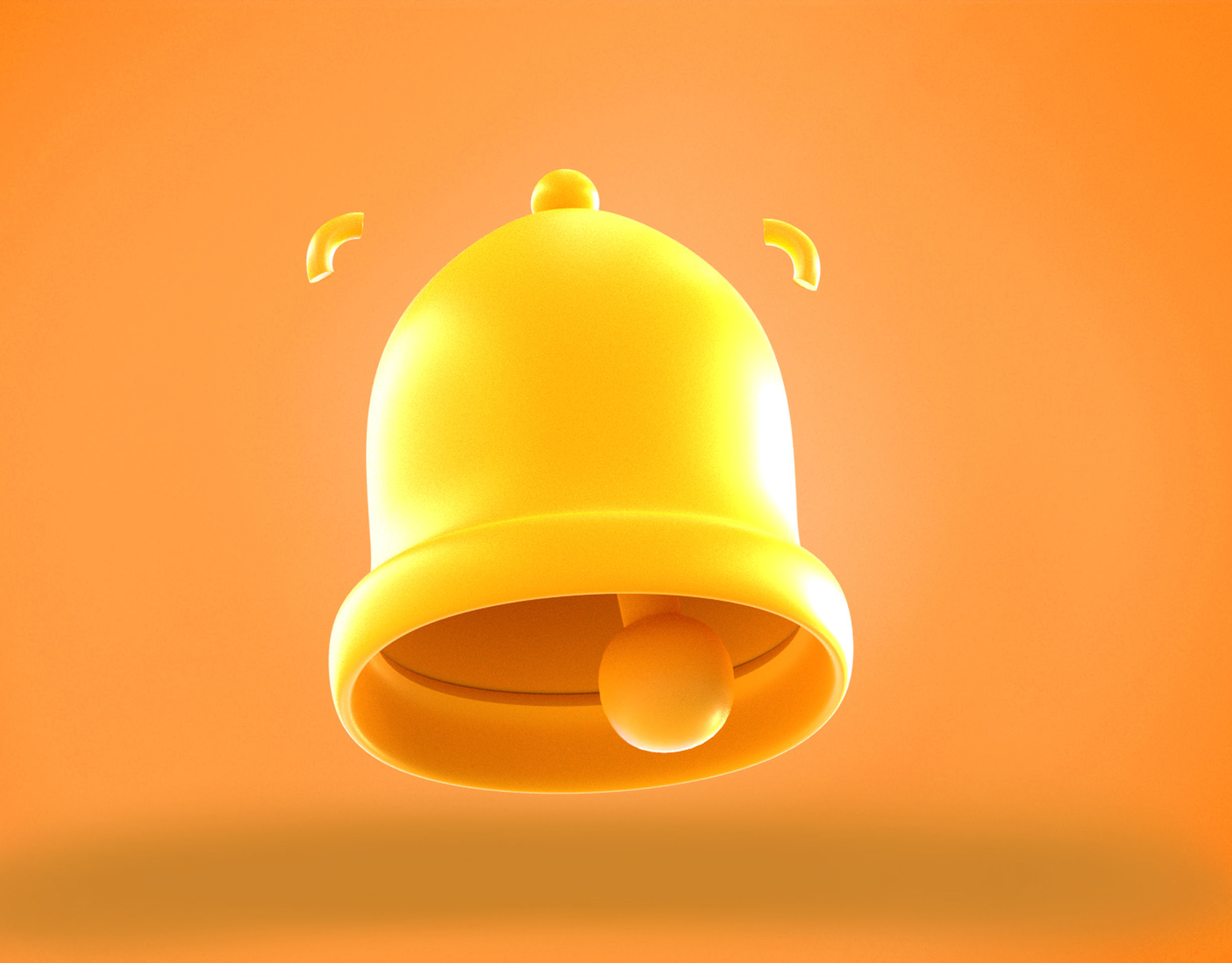 Bell Emoji new Animated Low-poly 3D model_2