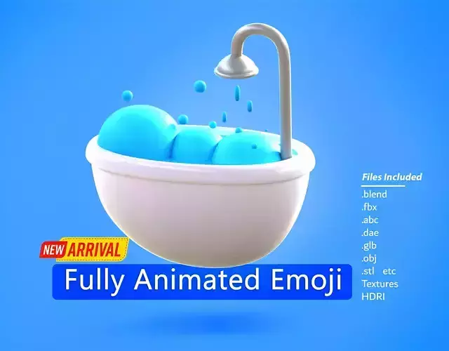 Bath tub Emoji new Animated