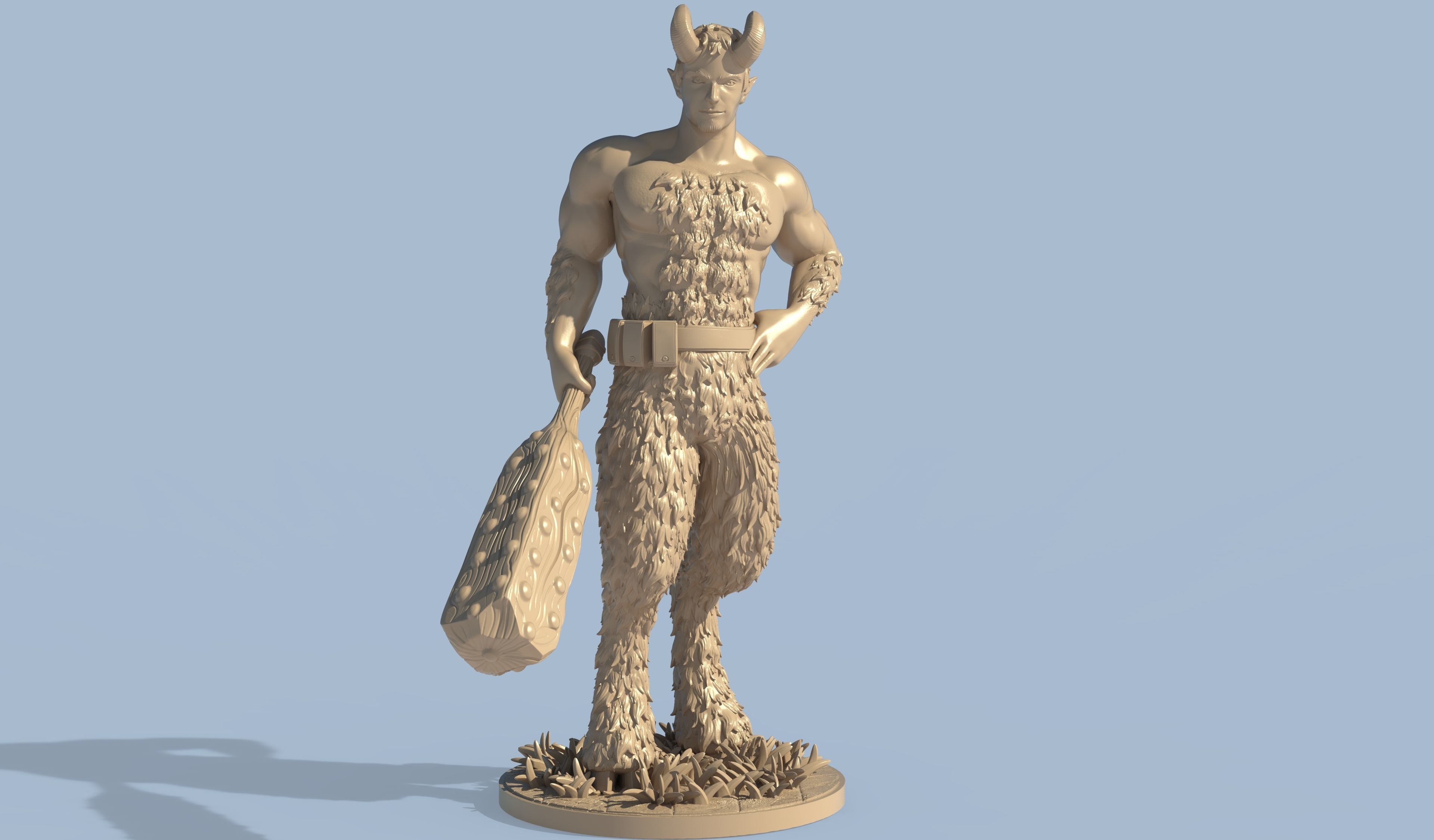 Satyr Barbarian 3D print model_1