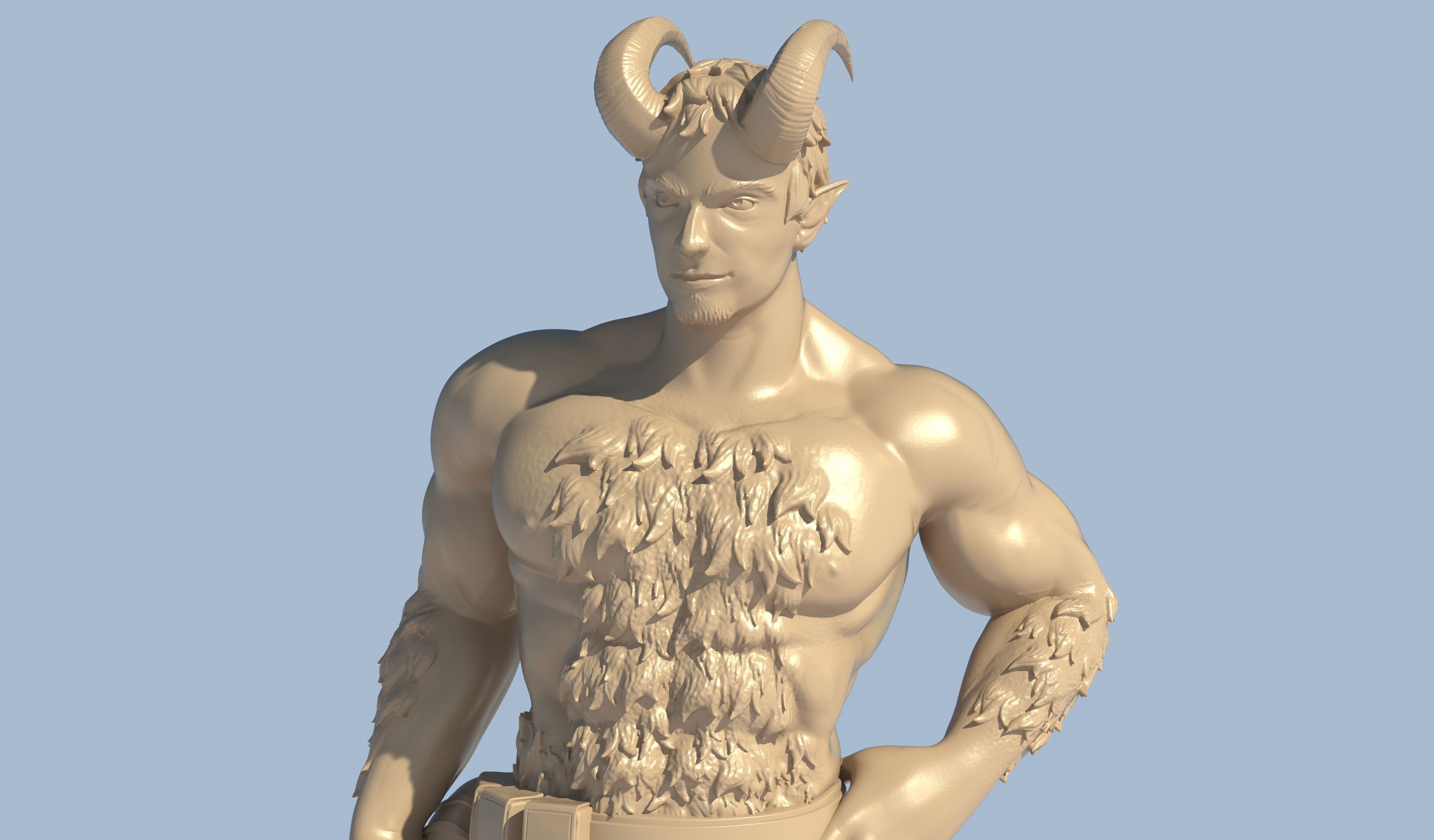 Satyr Barbarian 3D print model_2