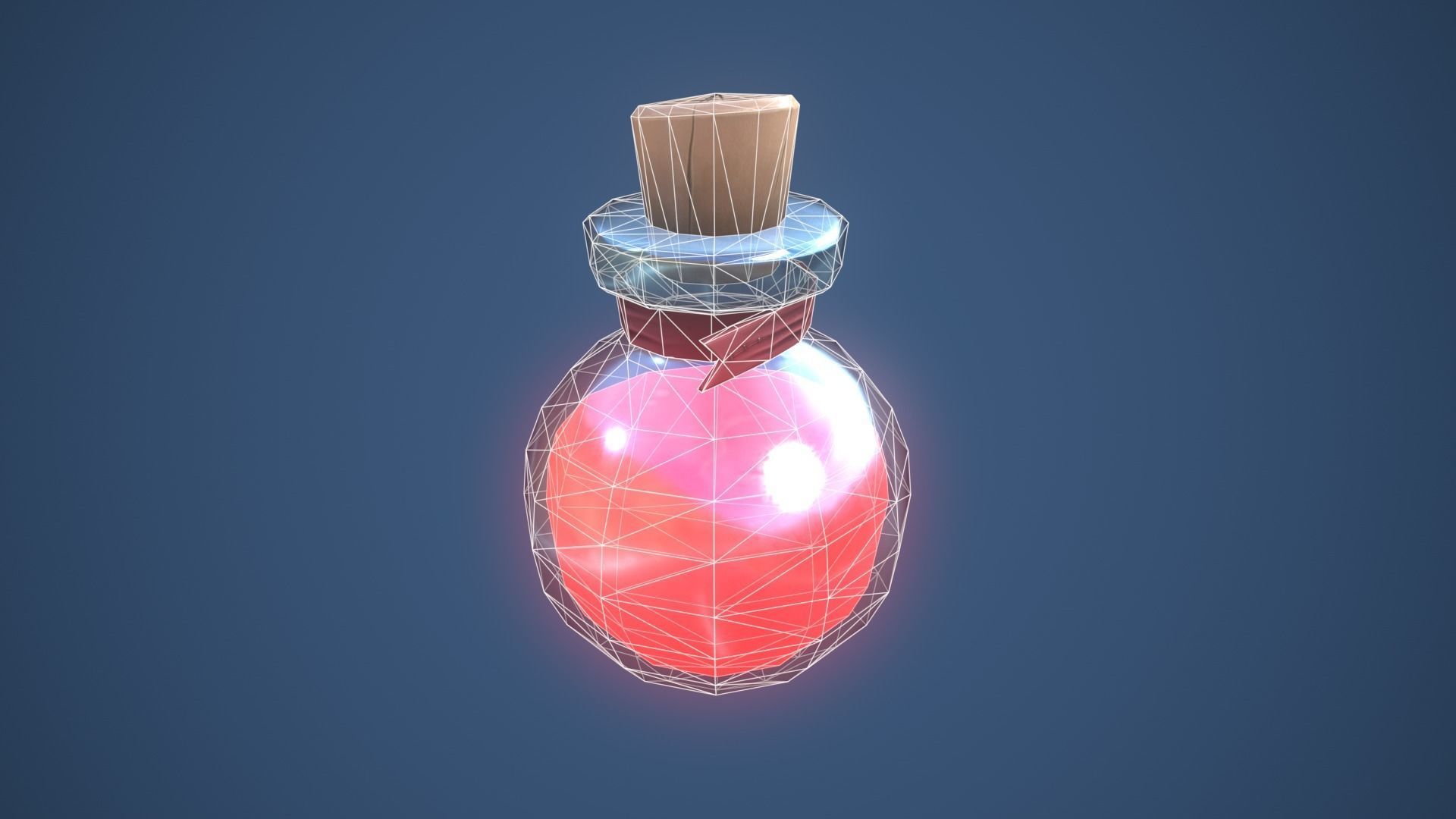 Stylized Small Alchemy Potion Low-poly 3D model_6