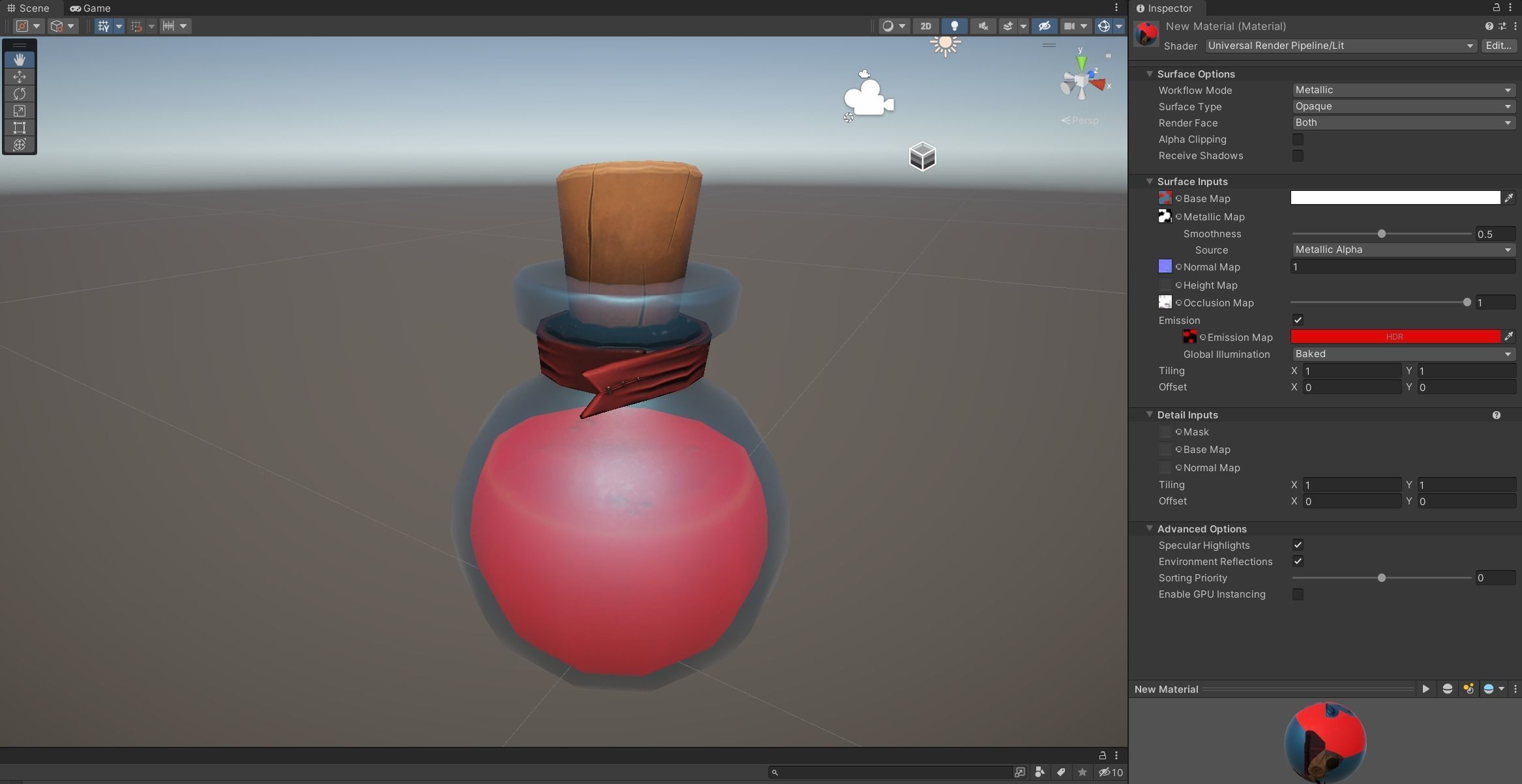 Stylized Small Alchemy Potion Low-poly 3D model_13