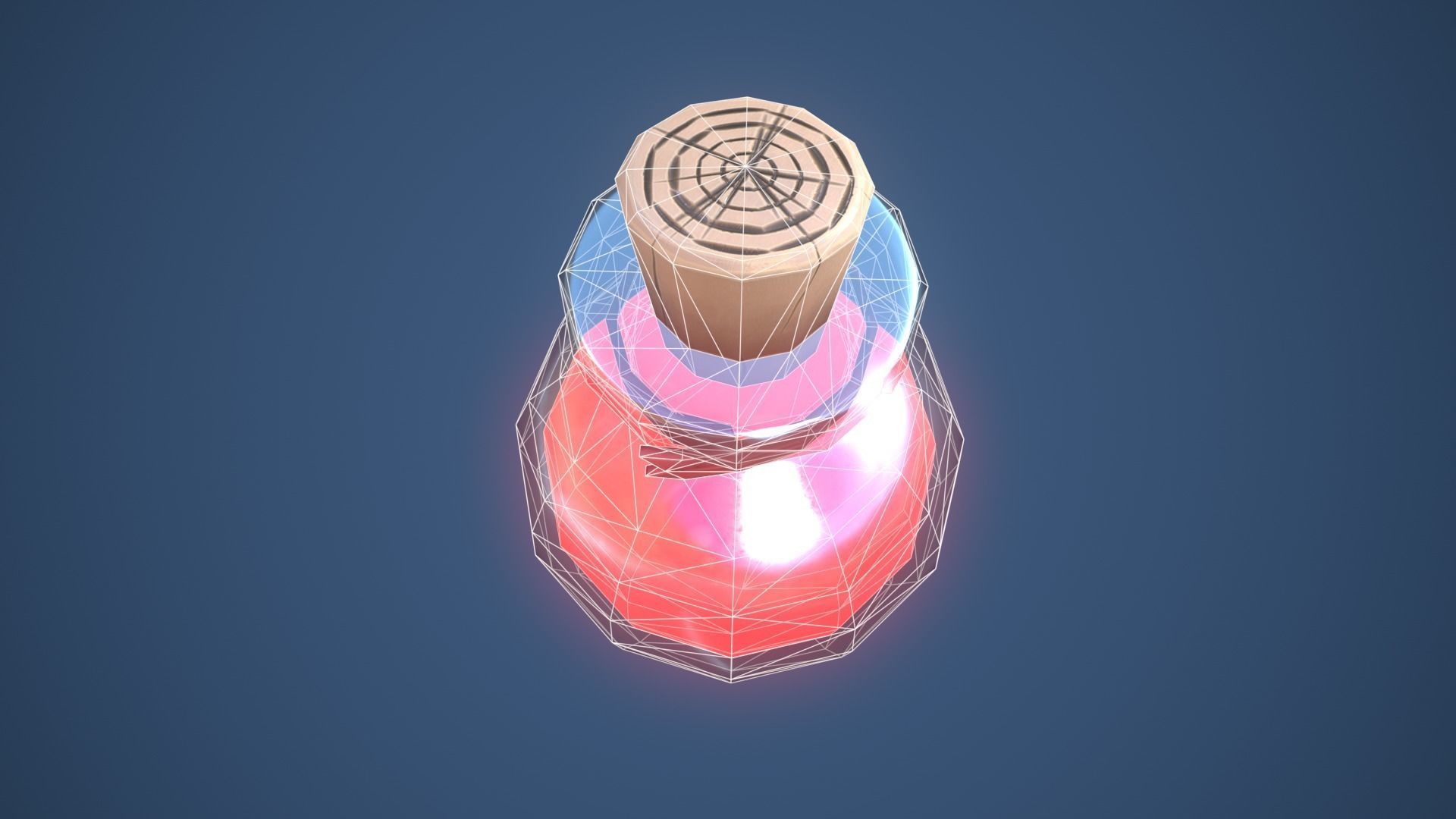 Stylized Small Alchemy Potion Low-poly 3D model_10