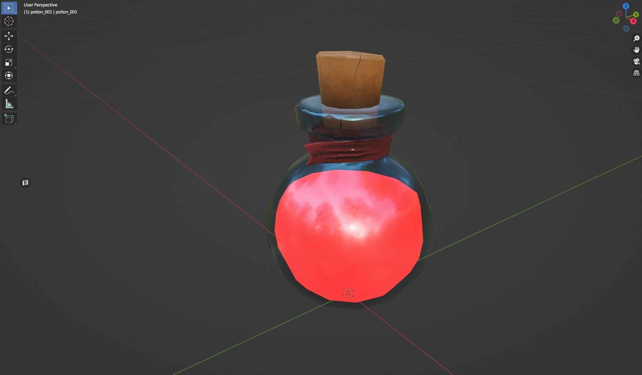 Stylized Small Alchemy Potion Low-poly 3D model_12