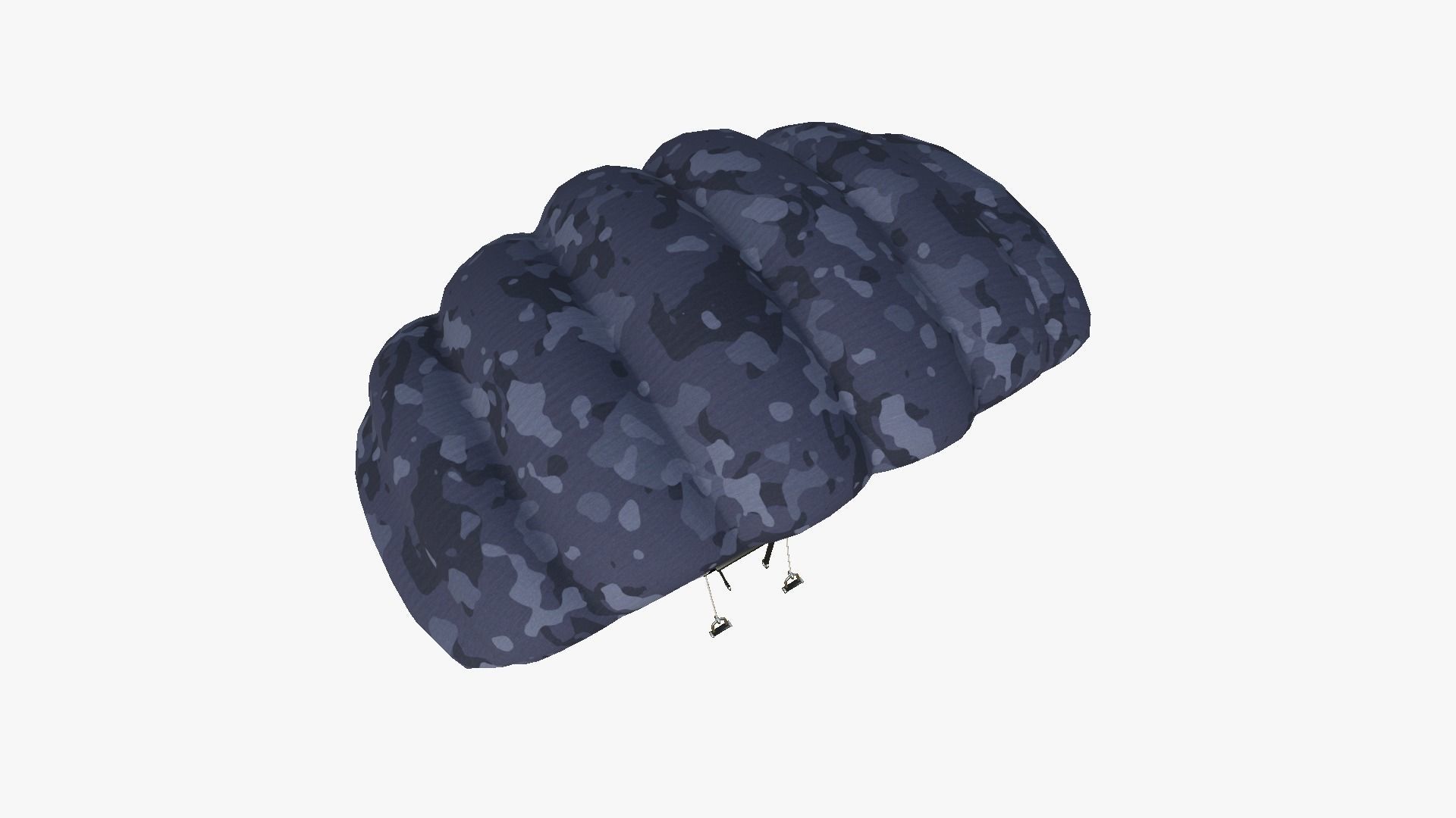 Parachute A12 Blue Camouflage - Character Accessories Design Low-poly 3D model_1