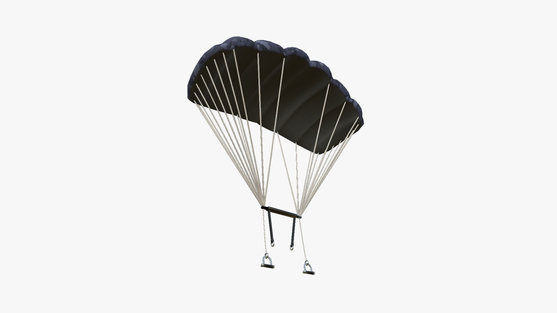 Parachute A12 Blue Camouflage - Character Accessories Design Low-poly 3D model_4