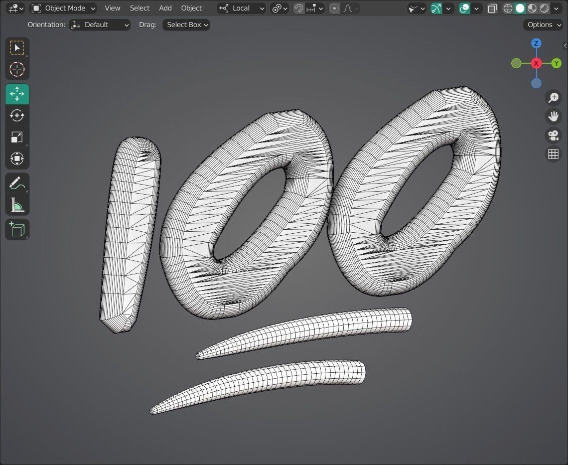 100 points Emoji new Animated Low-poly 3D model_6