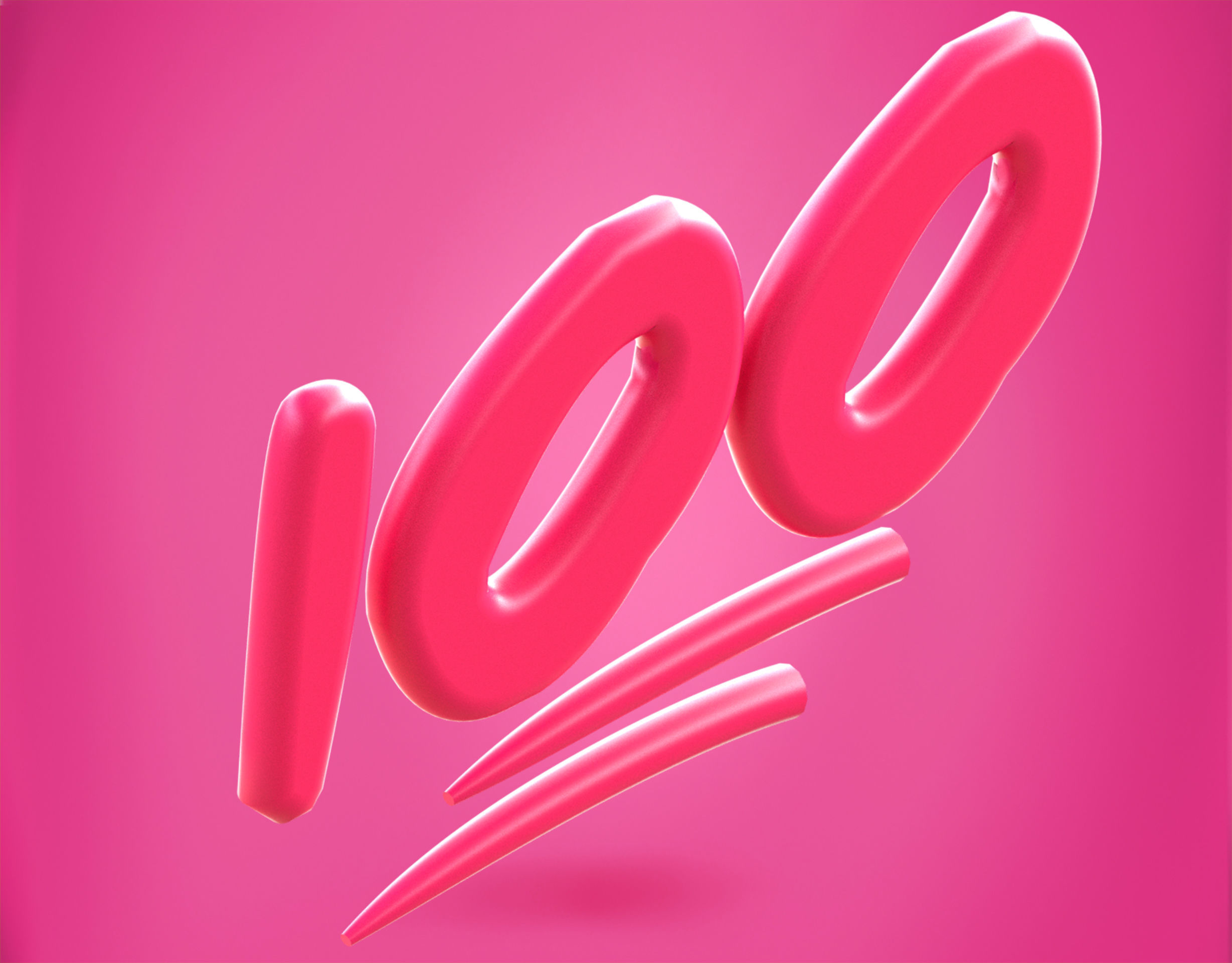 100 points Emoji new Animated Low-poly 3D model_13