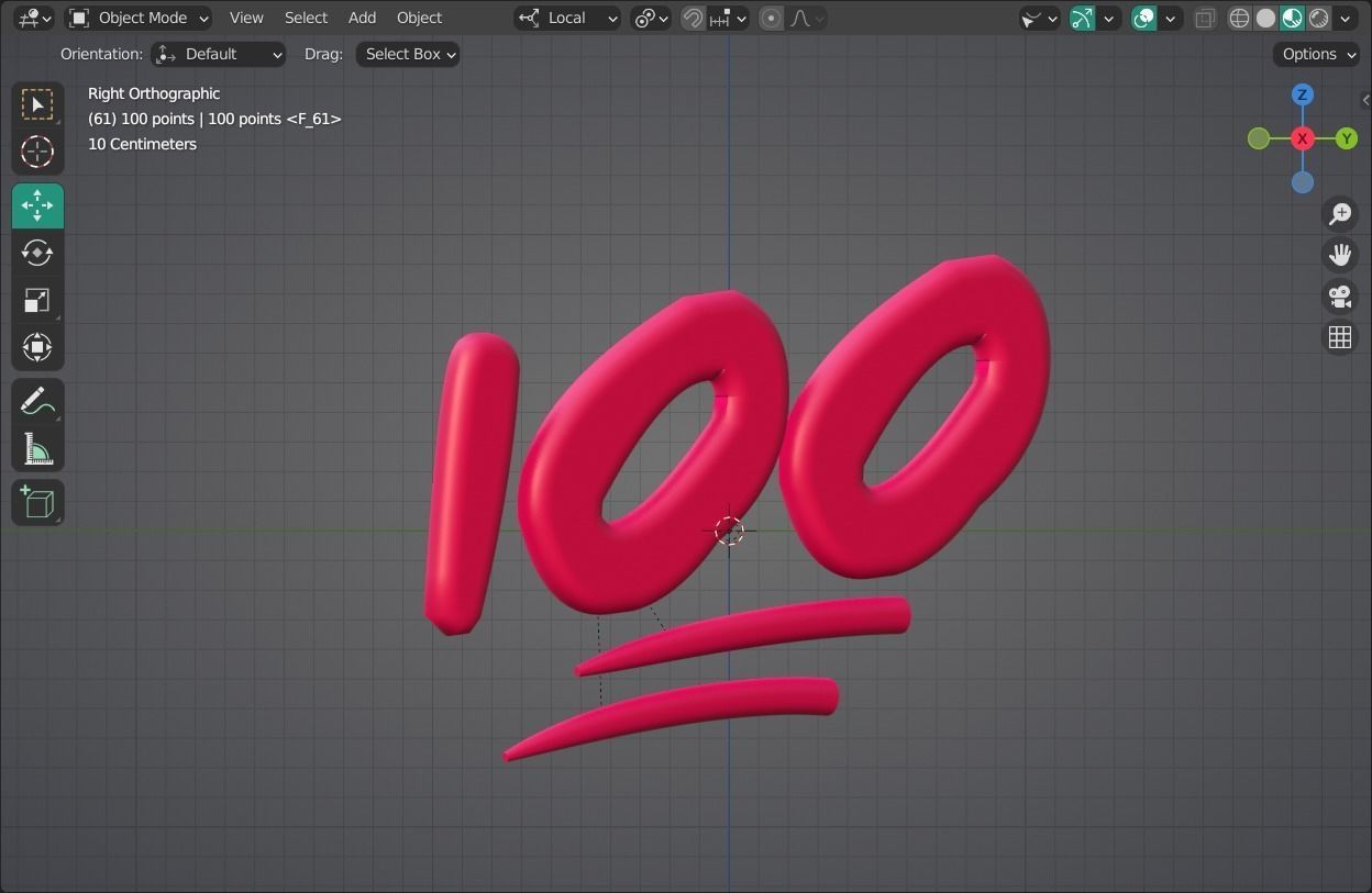 100 points Emoji new Animated Low-poly 3D model_14