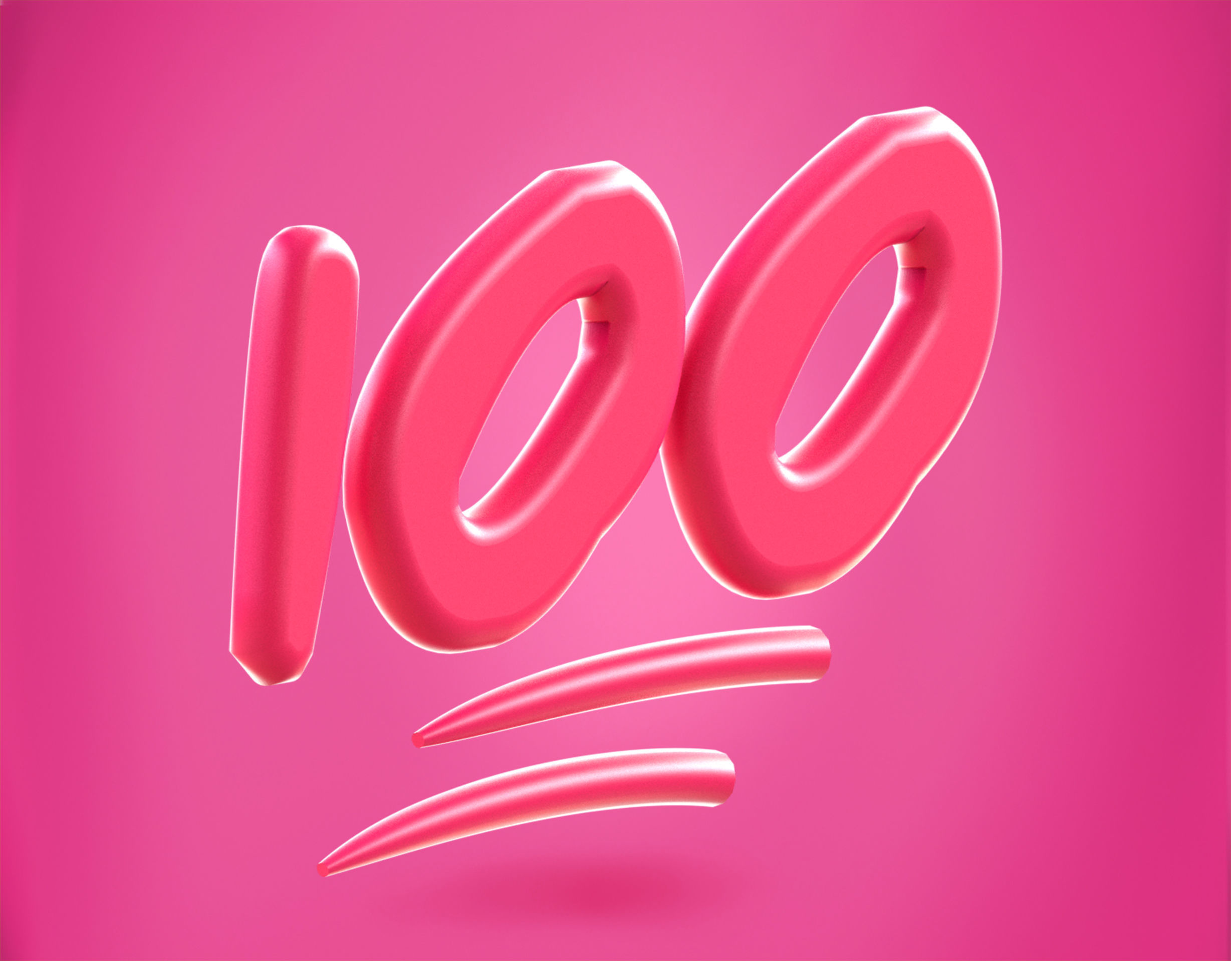 100 points Emoji new Animated Low-poly 3D model_9