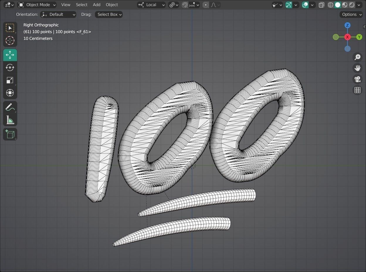 100 points Emoji new Animated Low-poly 3D model_3