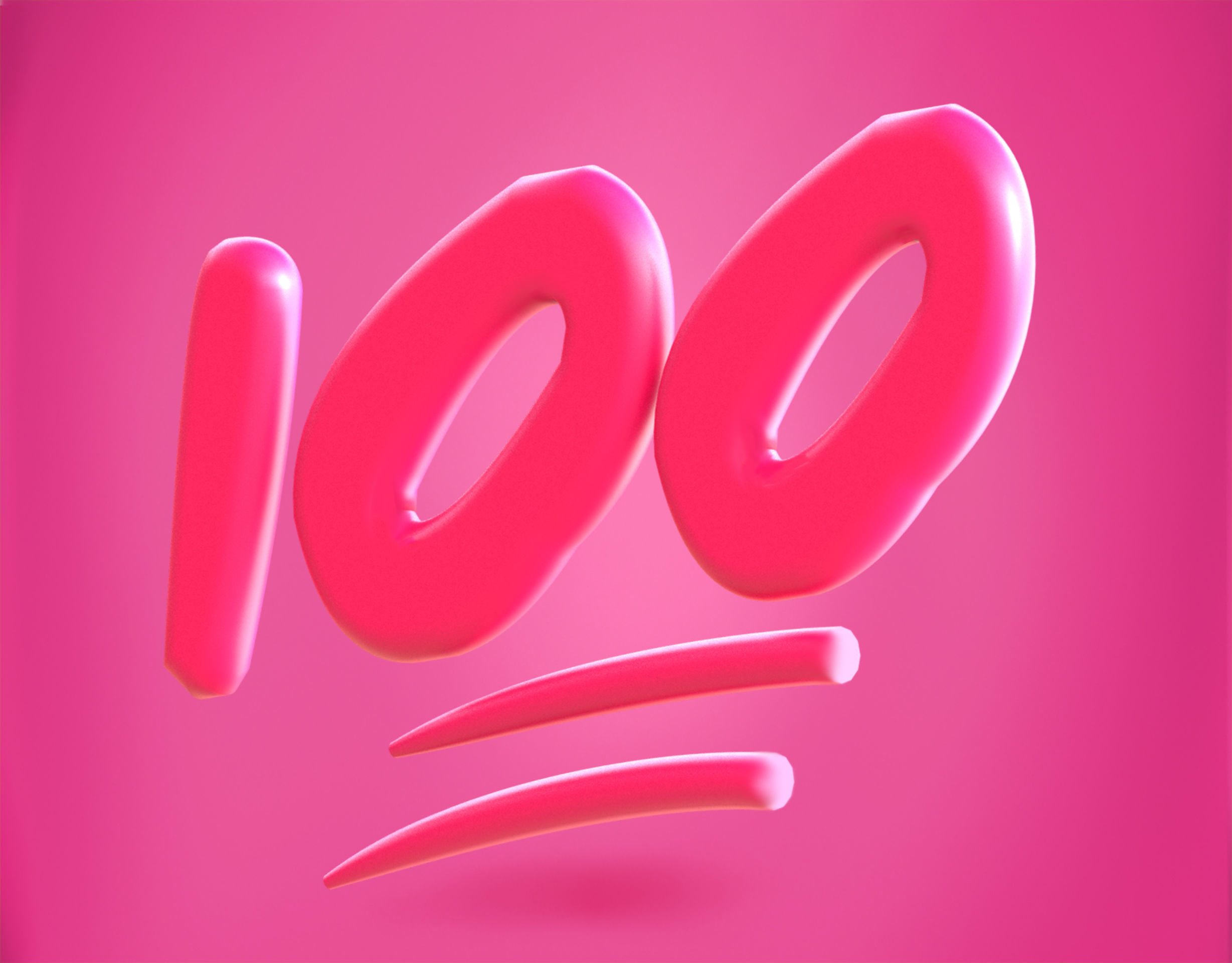 100 points Emoji new Animated Low-poly 3D model_10