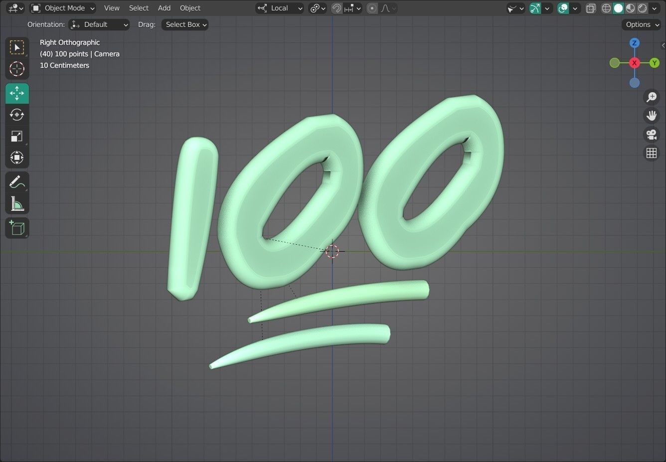100 points Emoji new Animated Low-poly 3D model_7