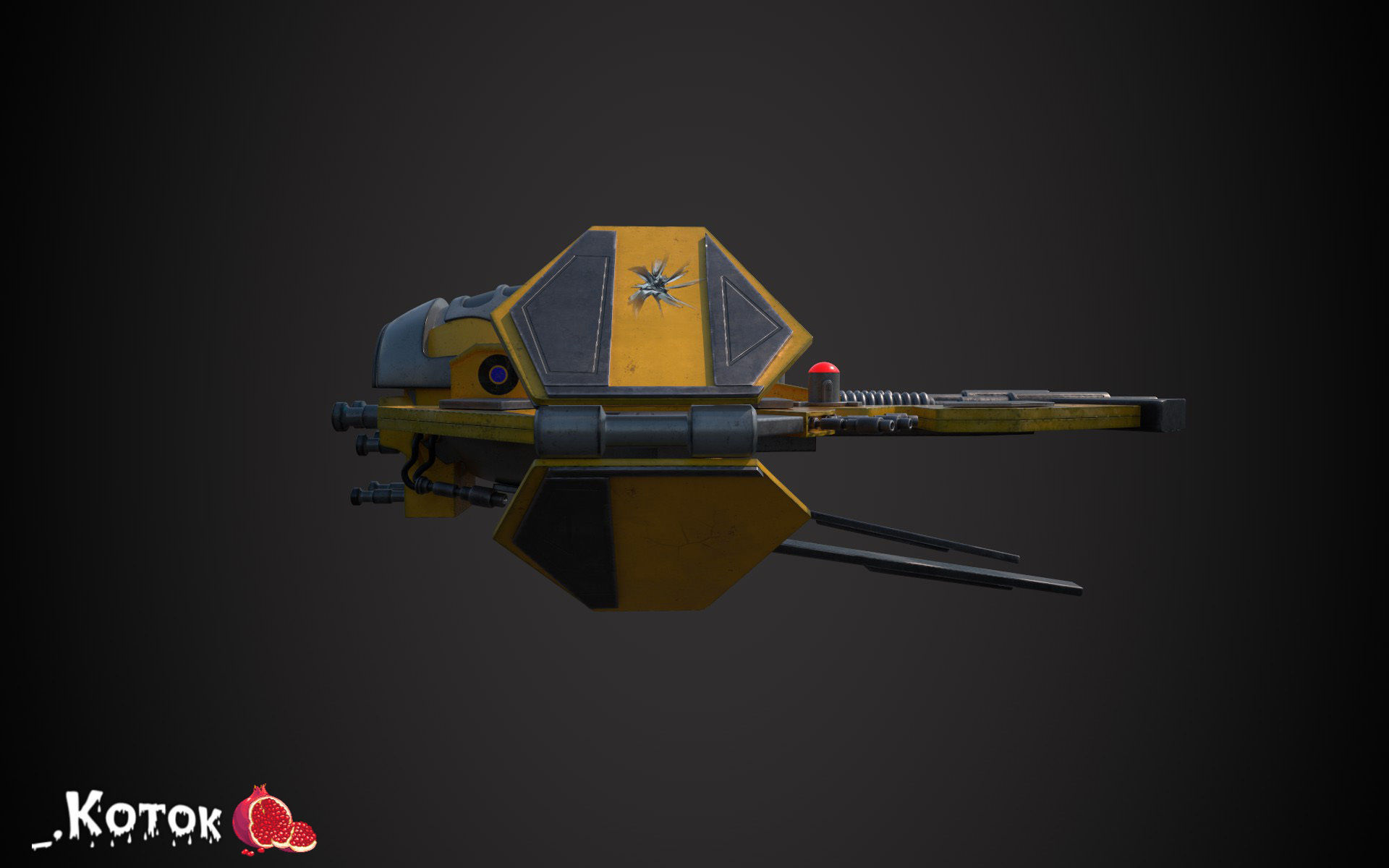 JadiStar spaceship Free low-poly 3D model_13