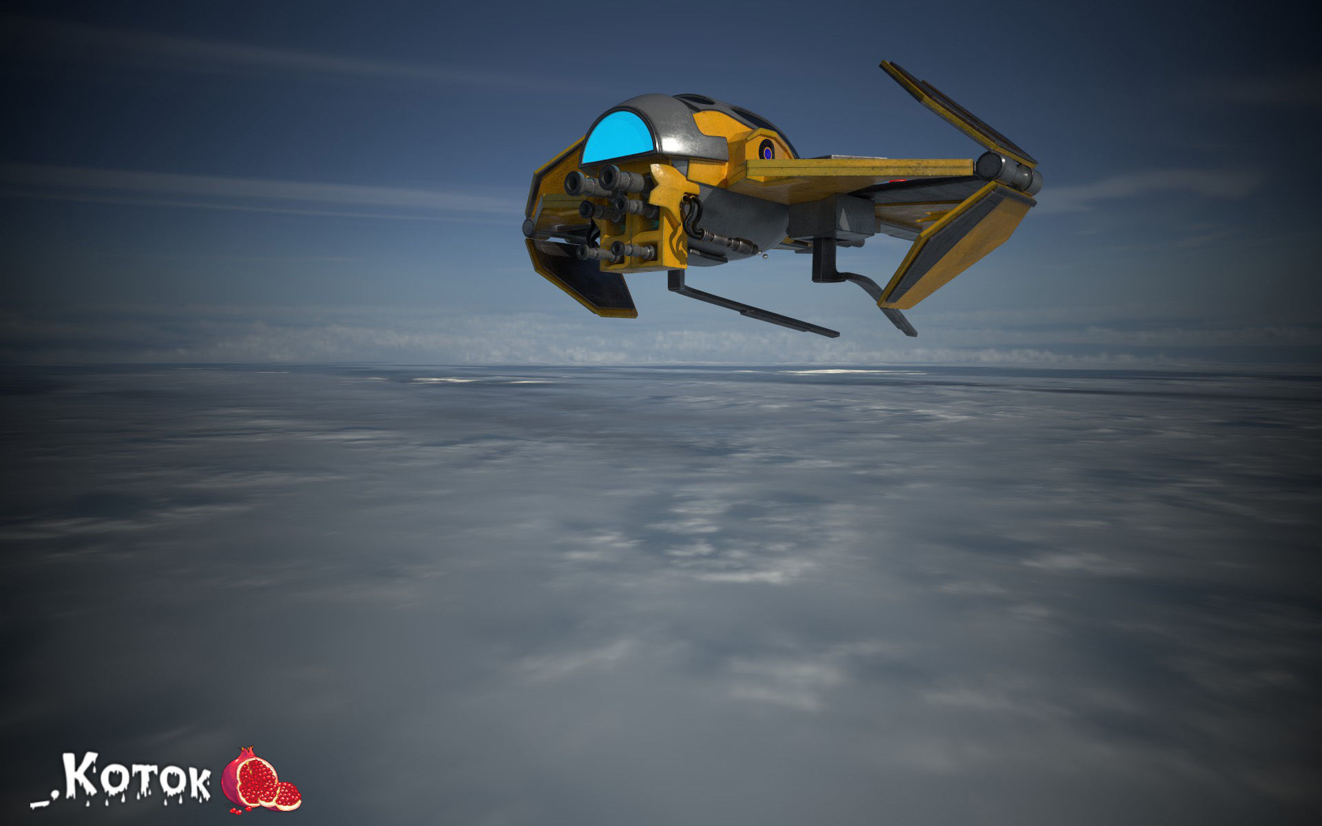 JadiStar spaceship Free low-poly 3D model_6