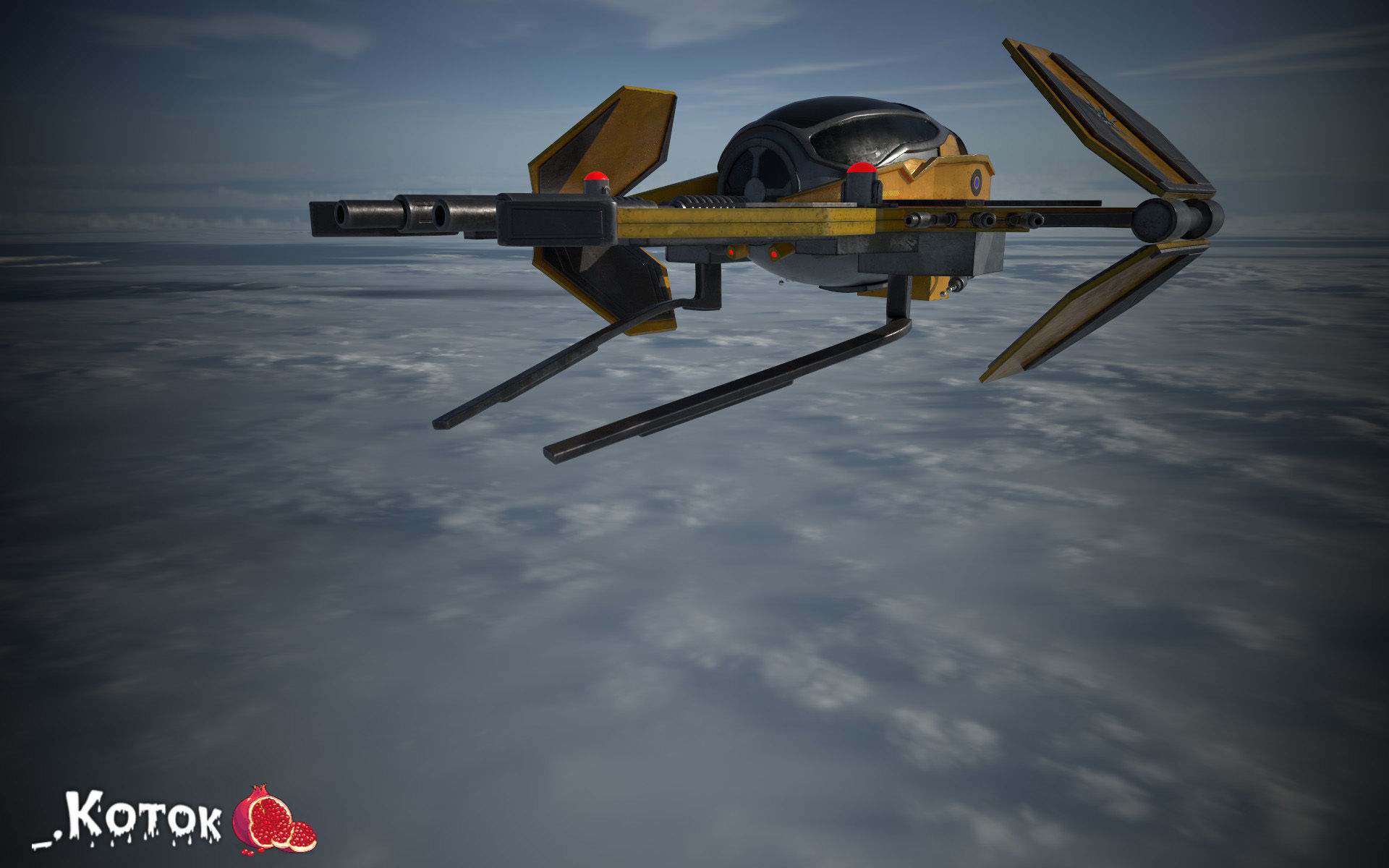 JadiStar spaceship Free low-poly 3D model_8