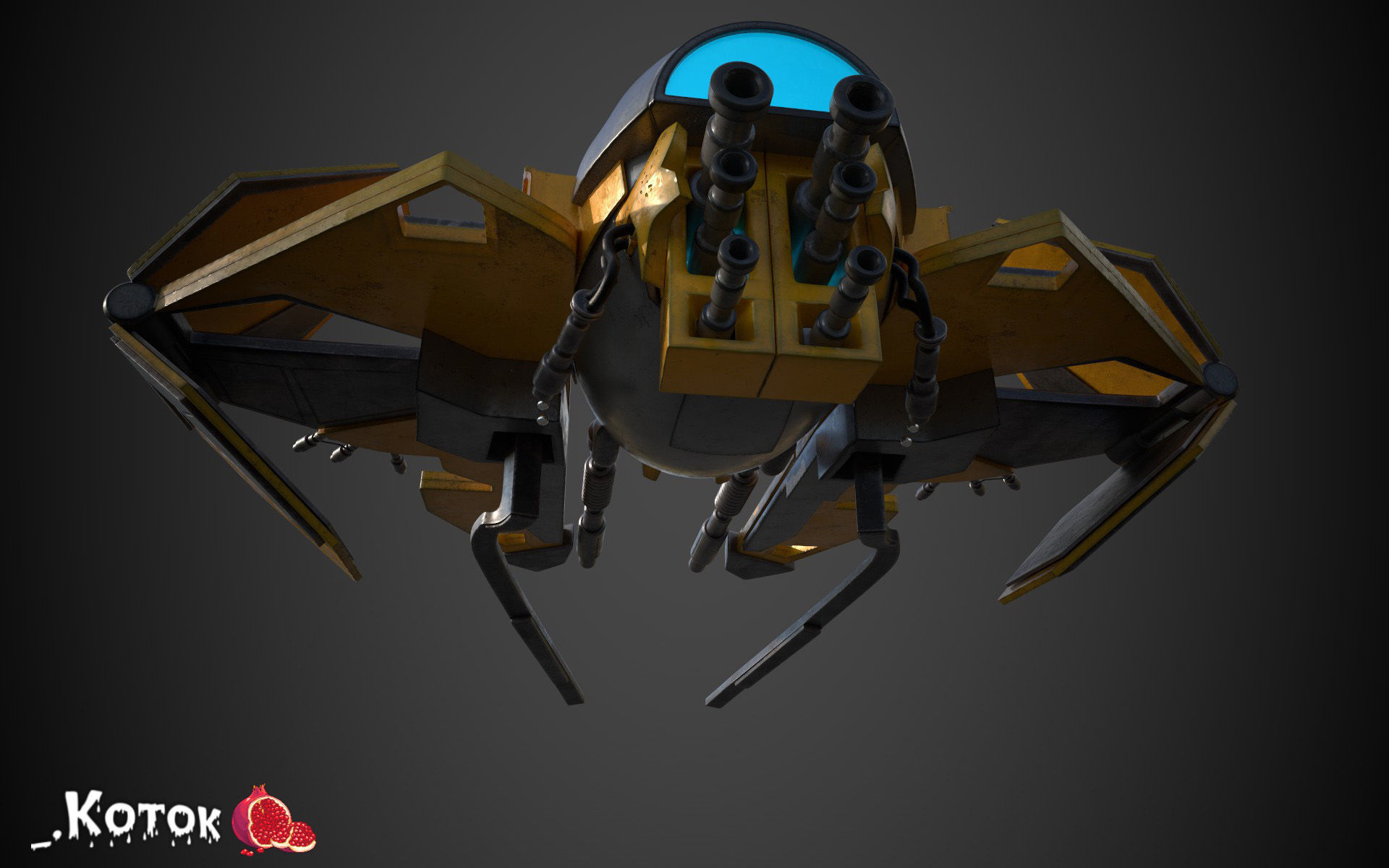 JadiStar spaceship Free low-poly 3D model_18