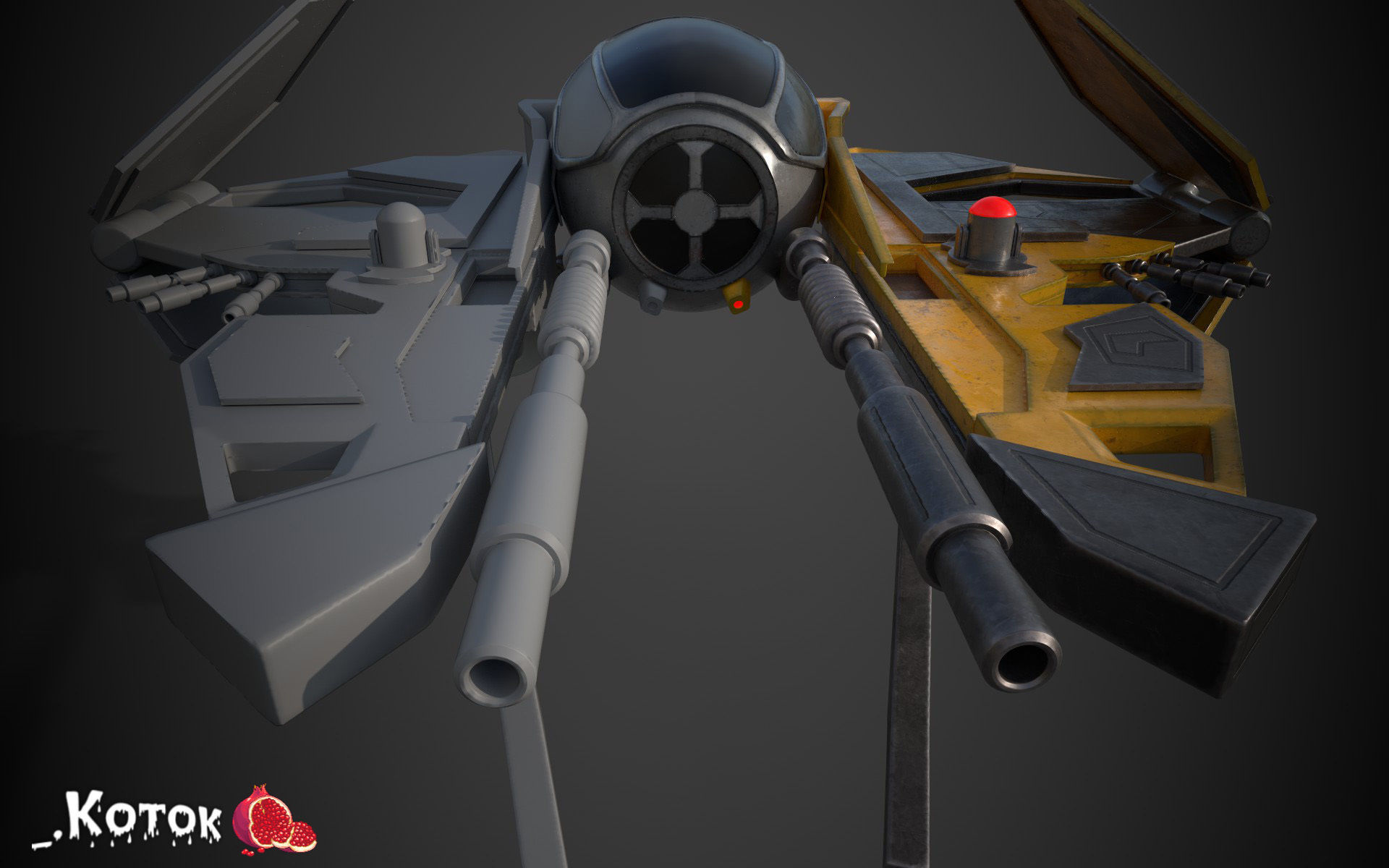 JadiStar spaceship Free low-poly 3D model_2