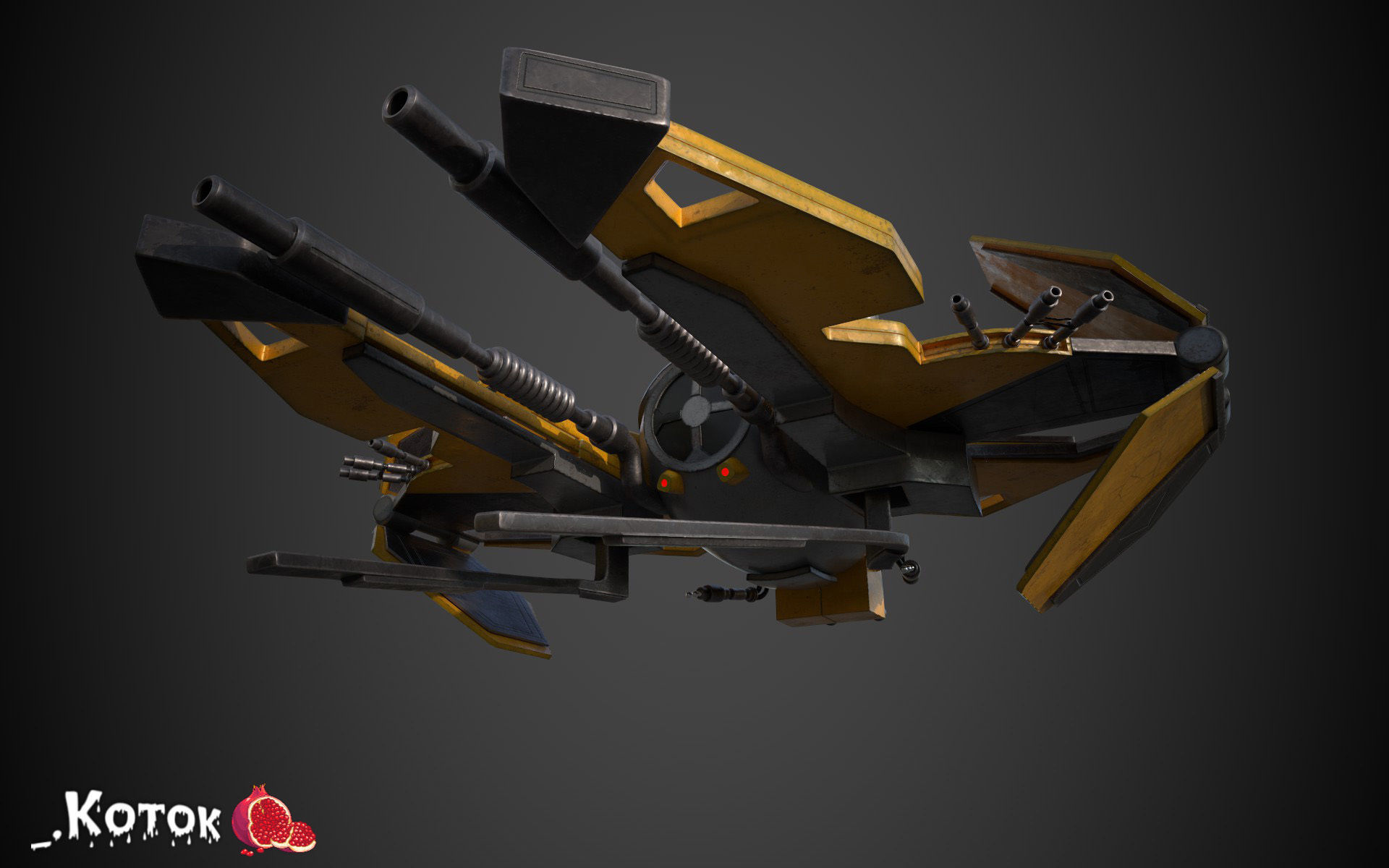 JadiStar spaceship Free low-poly 3D model_19