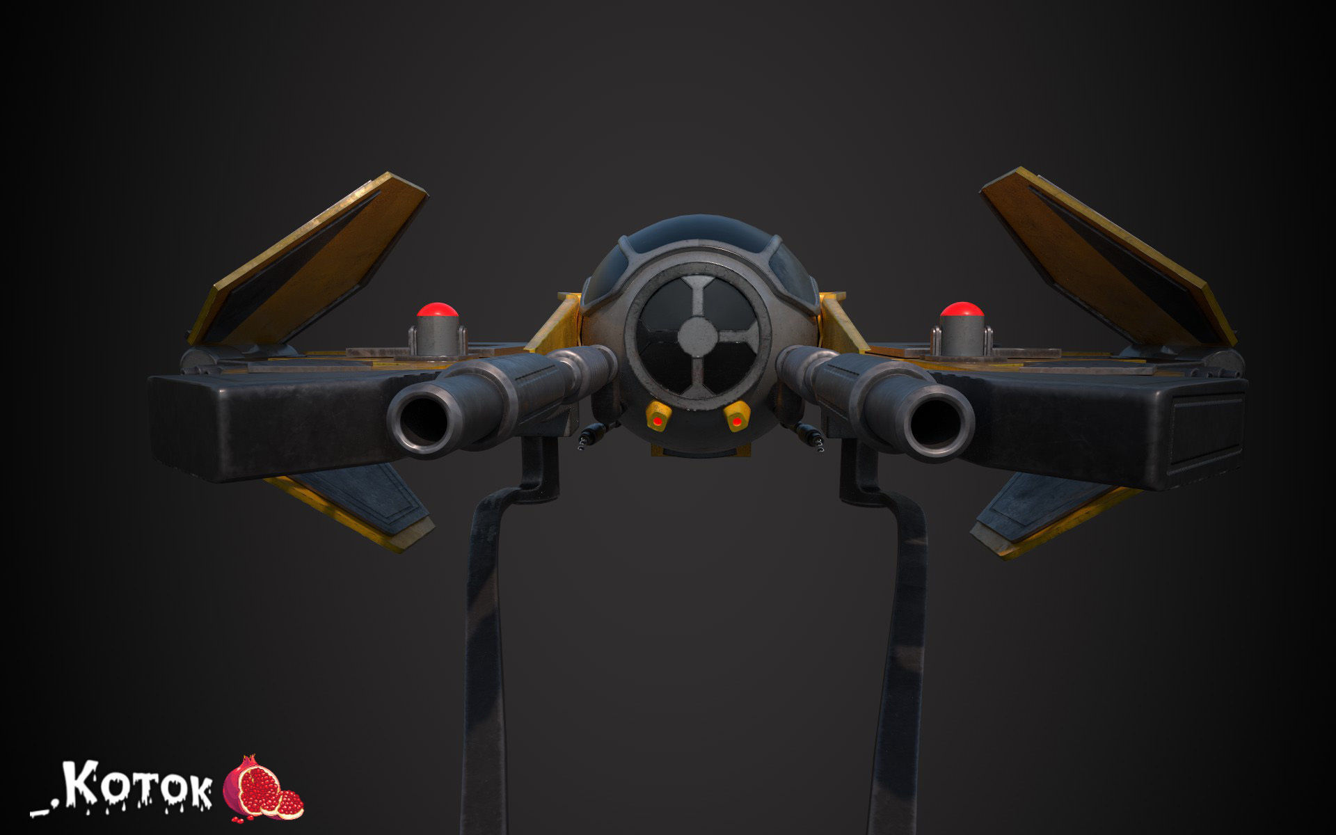 JadiStar spaceship Free low-poly 3D model_7