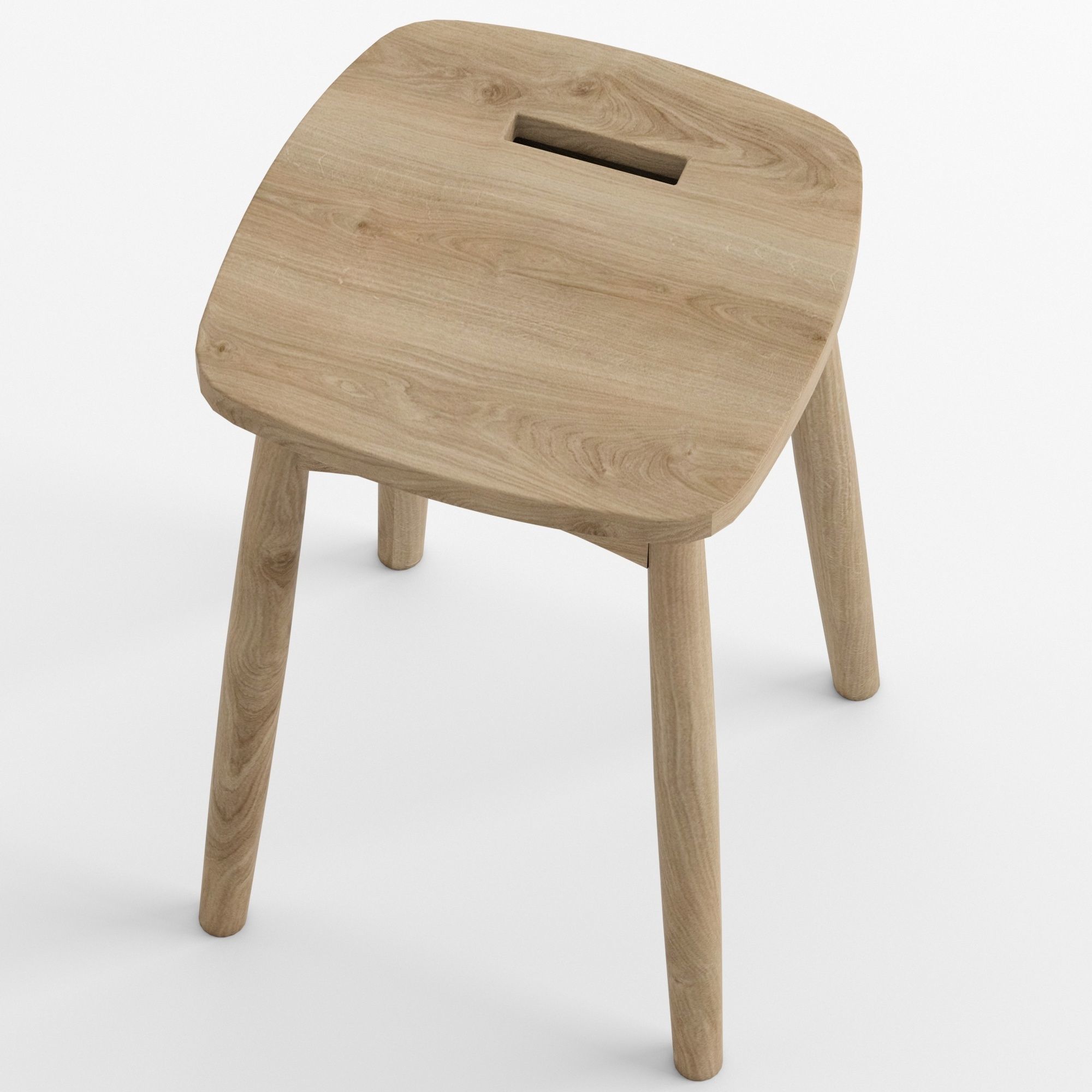 Low stool By KARPENTER 3D model_6
