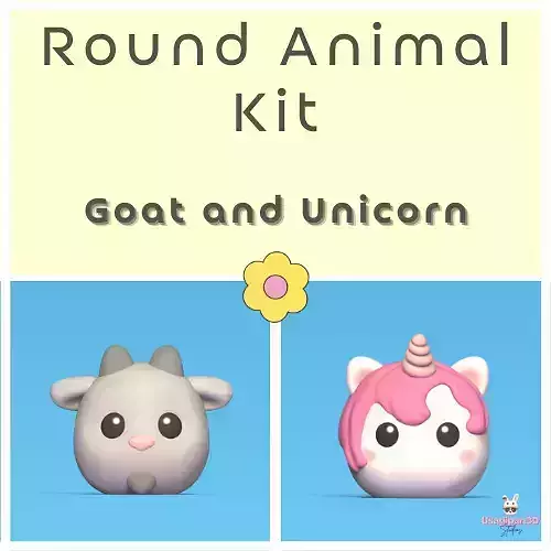 Round Animal Kit - Goat and Unicorn