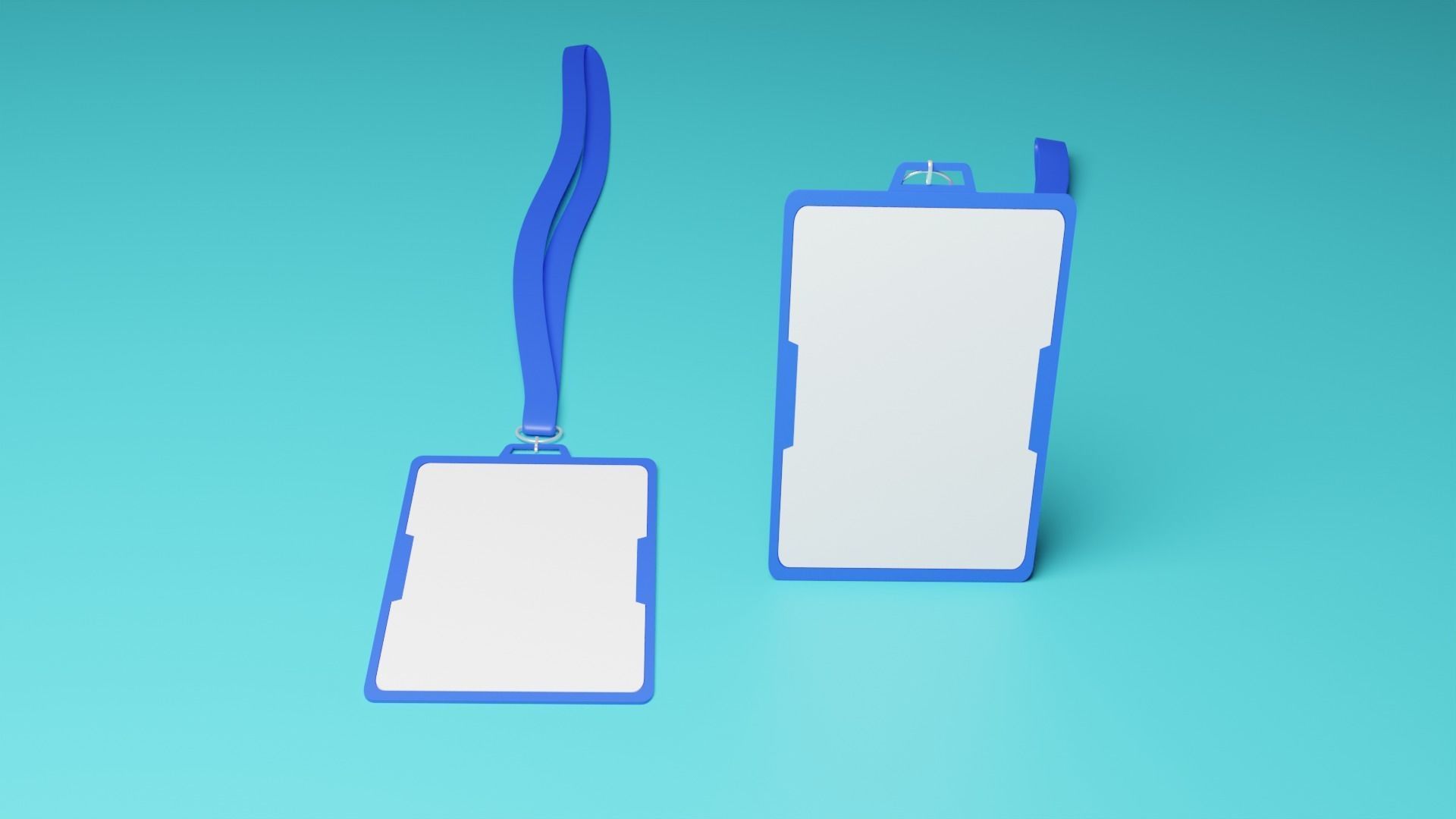 ID Card Low-poly 3D model_1