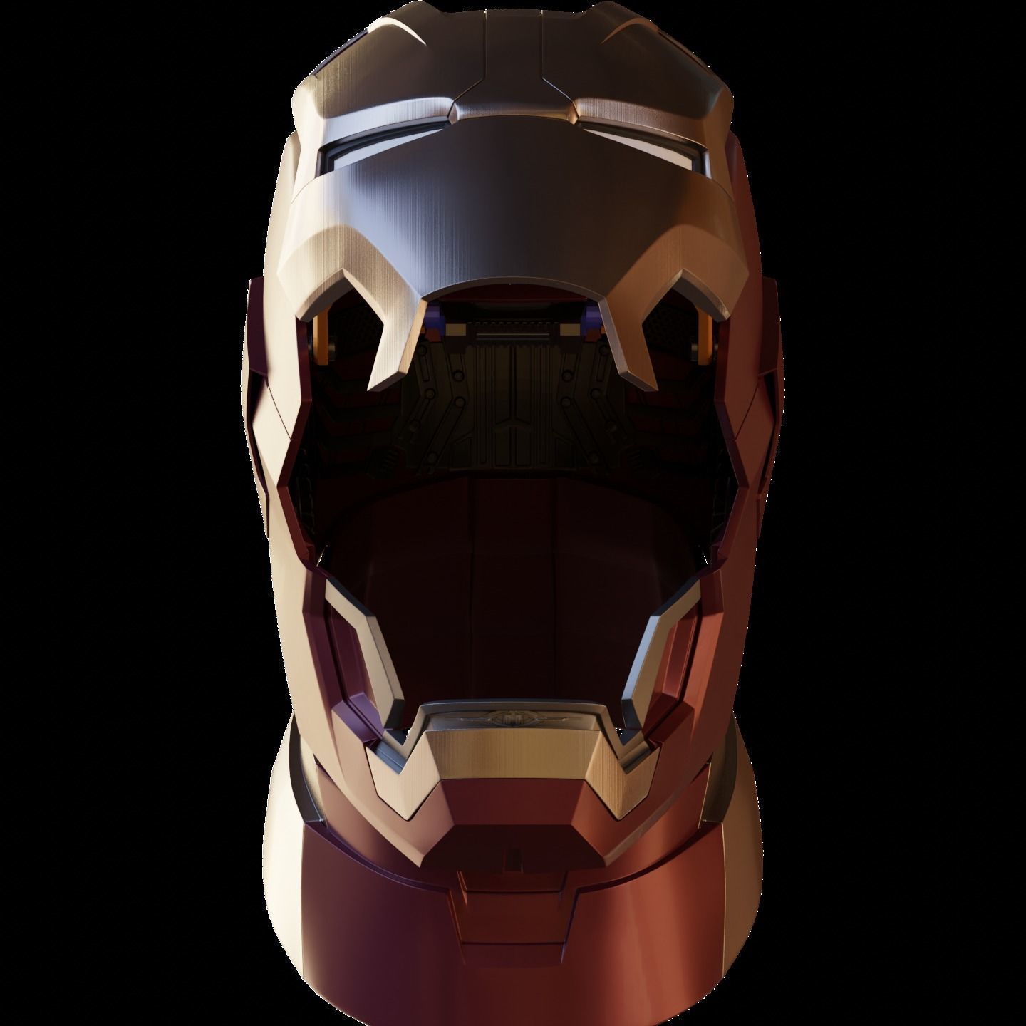 Ironman Mark 42 43 Helmet with Motorization 3D print model_6
