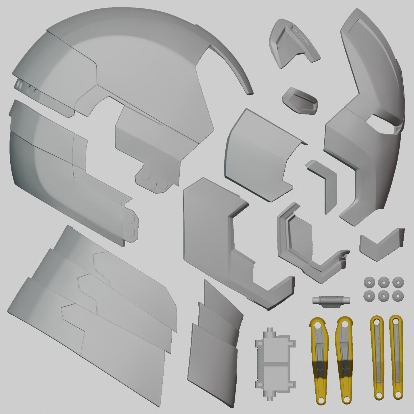 Ironman Mark 42 43 Helmet with Motorization 3D print model_19