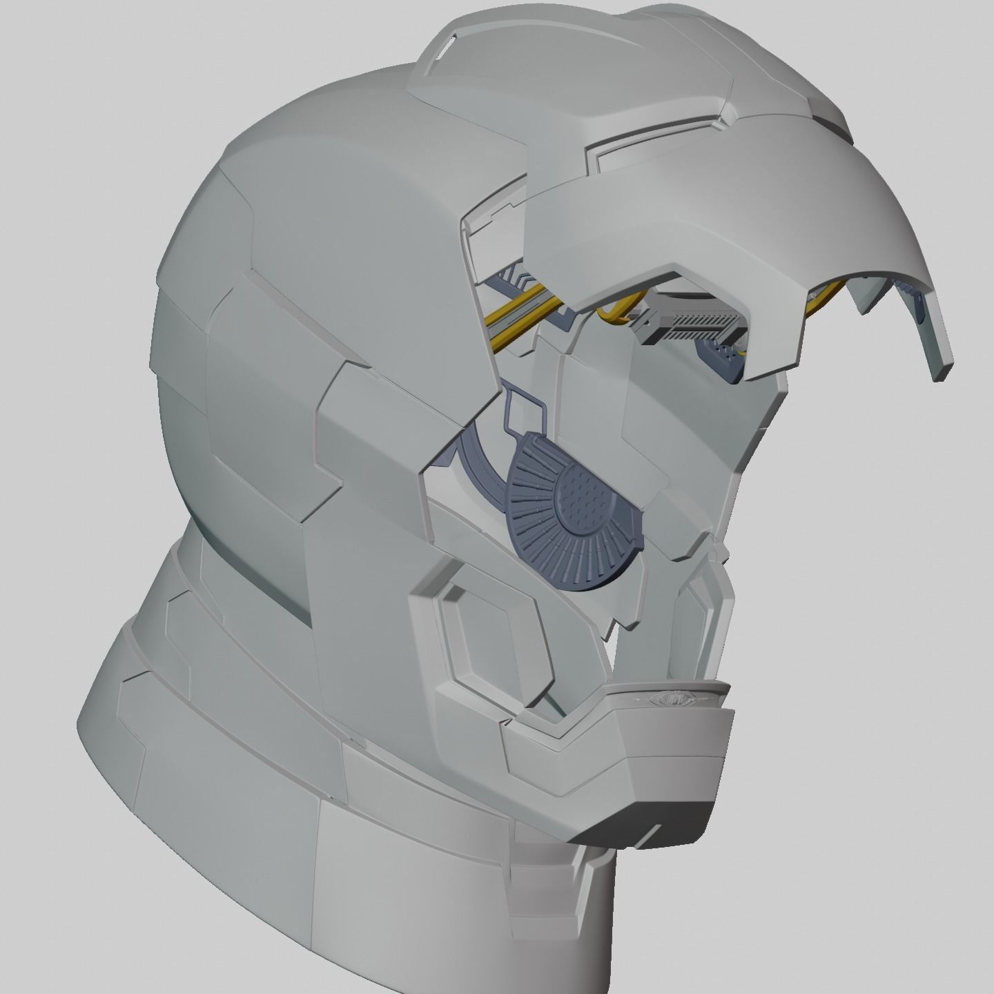 Ironman Mark 42 43 Helmet with Motorization 3D print model_13