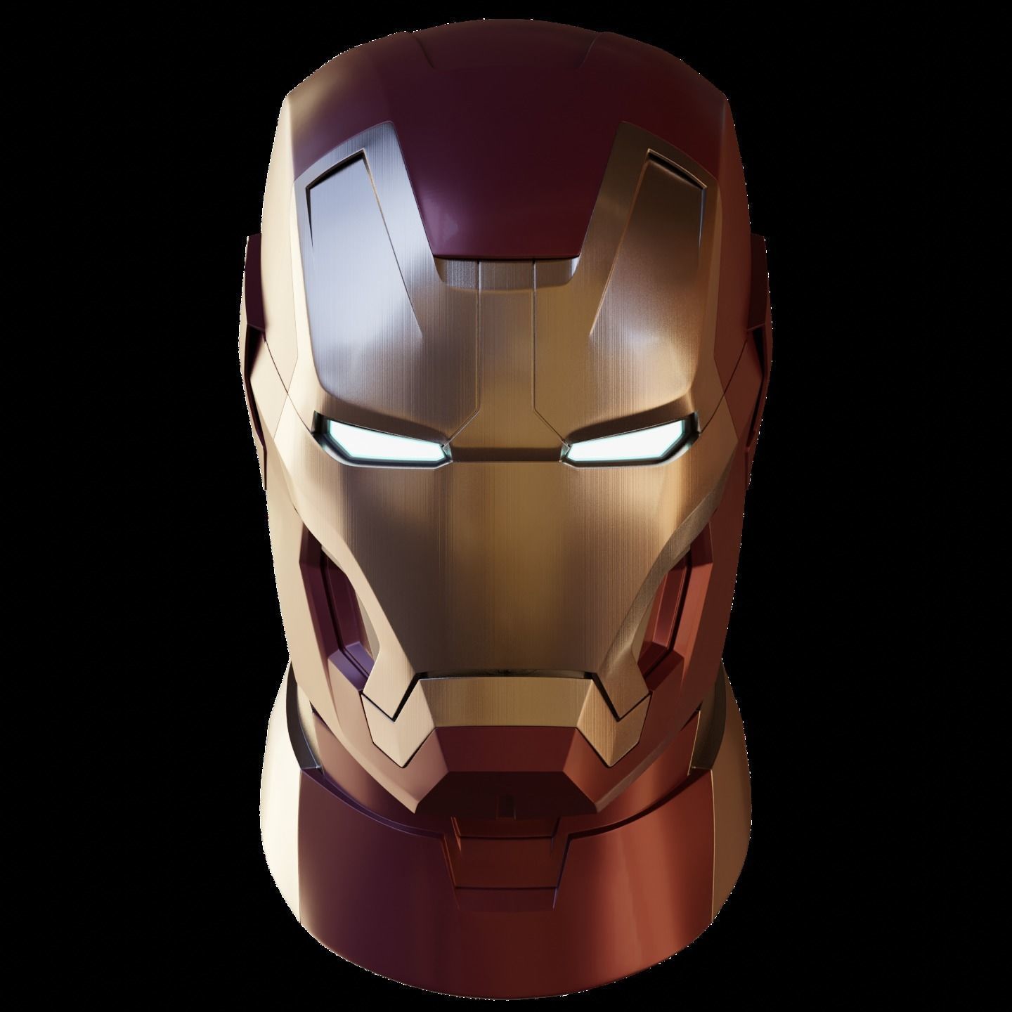 Ironman Mark 42 43 Helmet with Motorization 3D print model_8