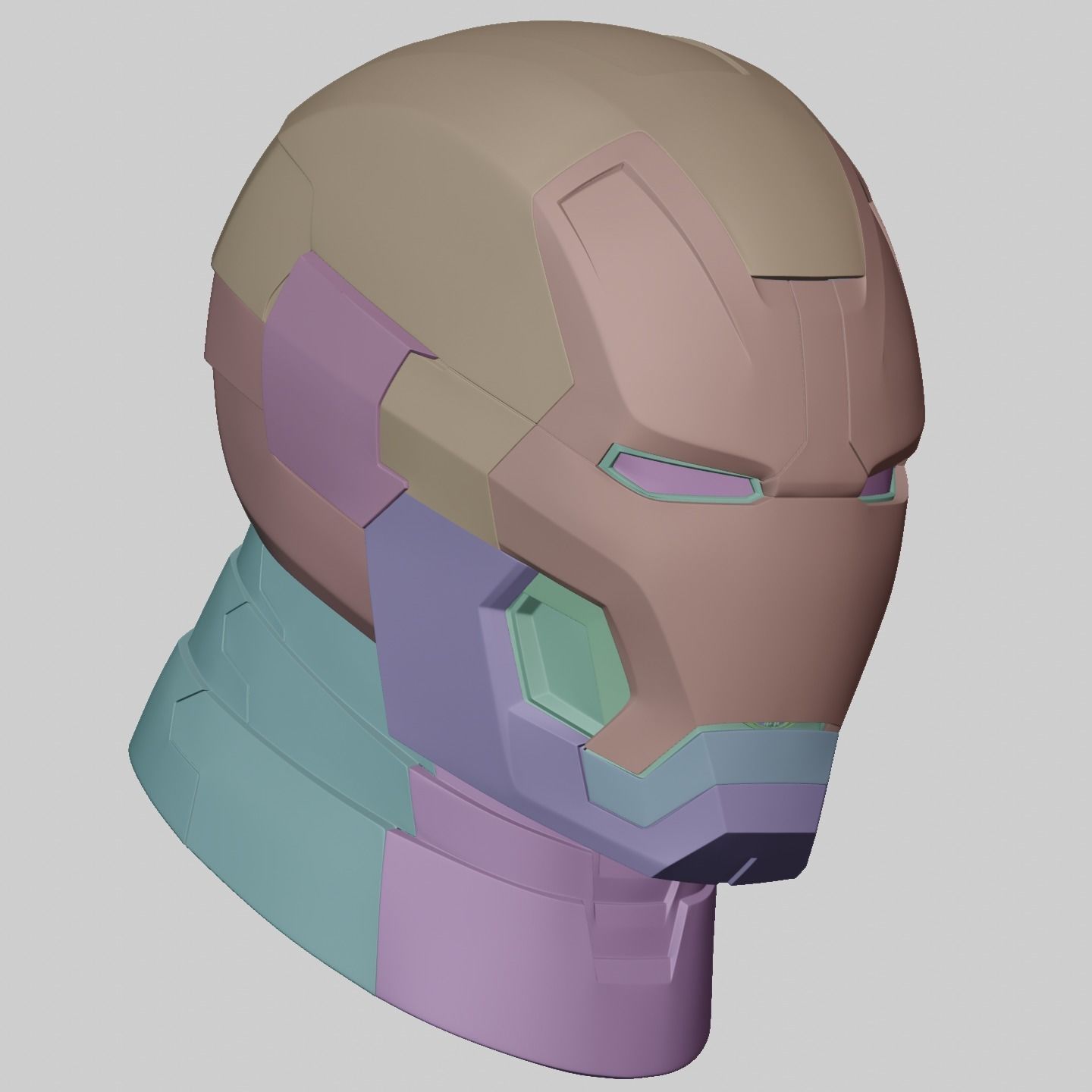 Ironman Mark 42 43 Helmet with Motorization 3D print model_21