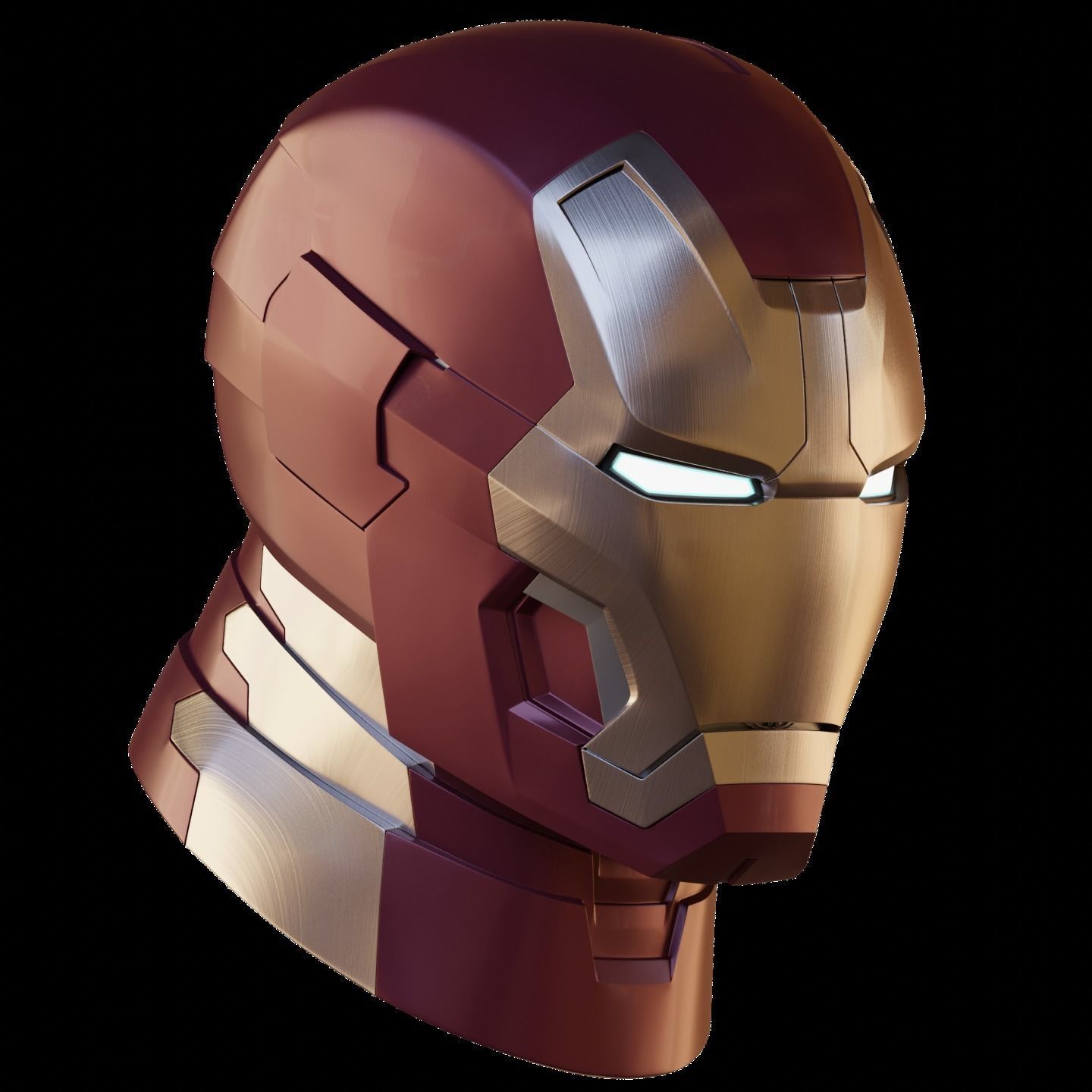 Ironman Mark 42 43 Helmet with Motorization 3D print model_9