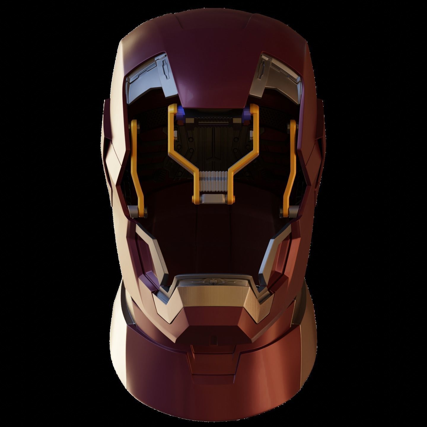 Ironman Mark 42 43 Helmet with Motorization 3D print model_3