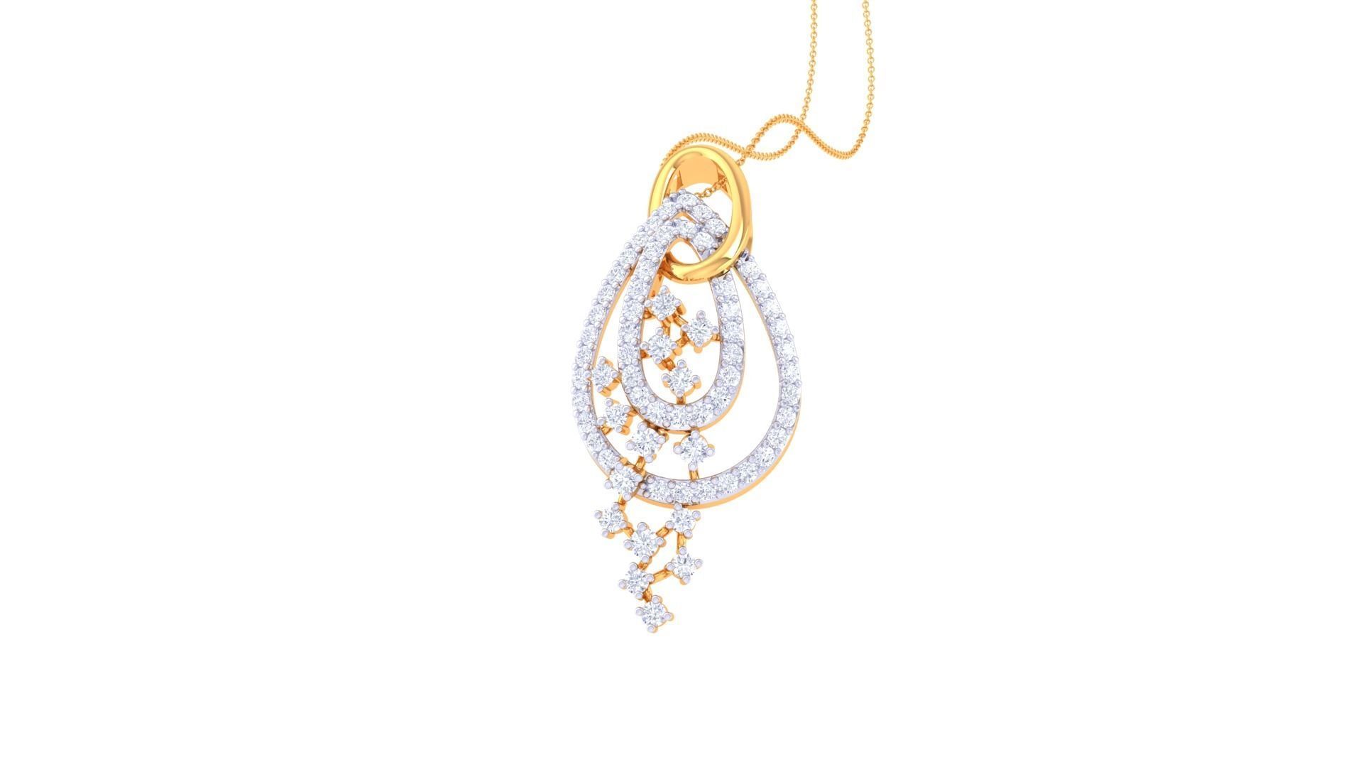 Women Pendant 3dm STL OBJ FBX Renders Details 3D print model_3