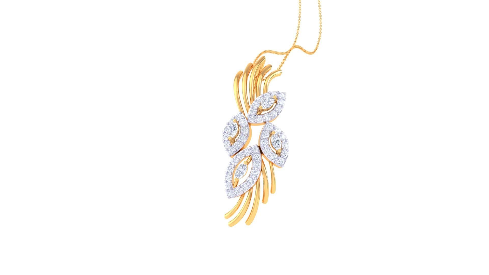 Women Pendant 3dm STL OBJ FBX Renders Details 3D print model_3