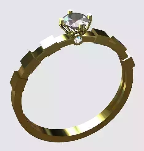 Engagement Ring 3D Print Model