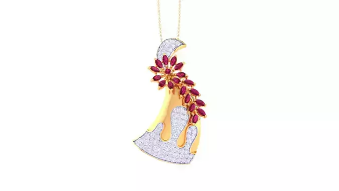 Women Pendant 3dm STL OBJ FBX Renders Details