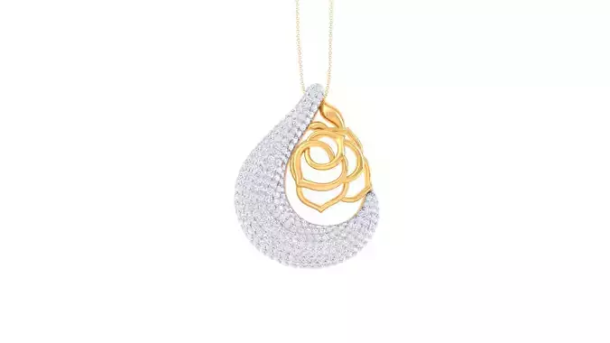 Women Pendant 3dm STL OBJ FBX Renders Details