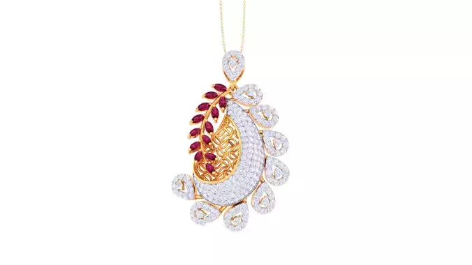 Women Pendant 3dm STL OBJ FBX Renders Details 3D print model