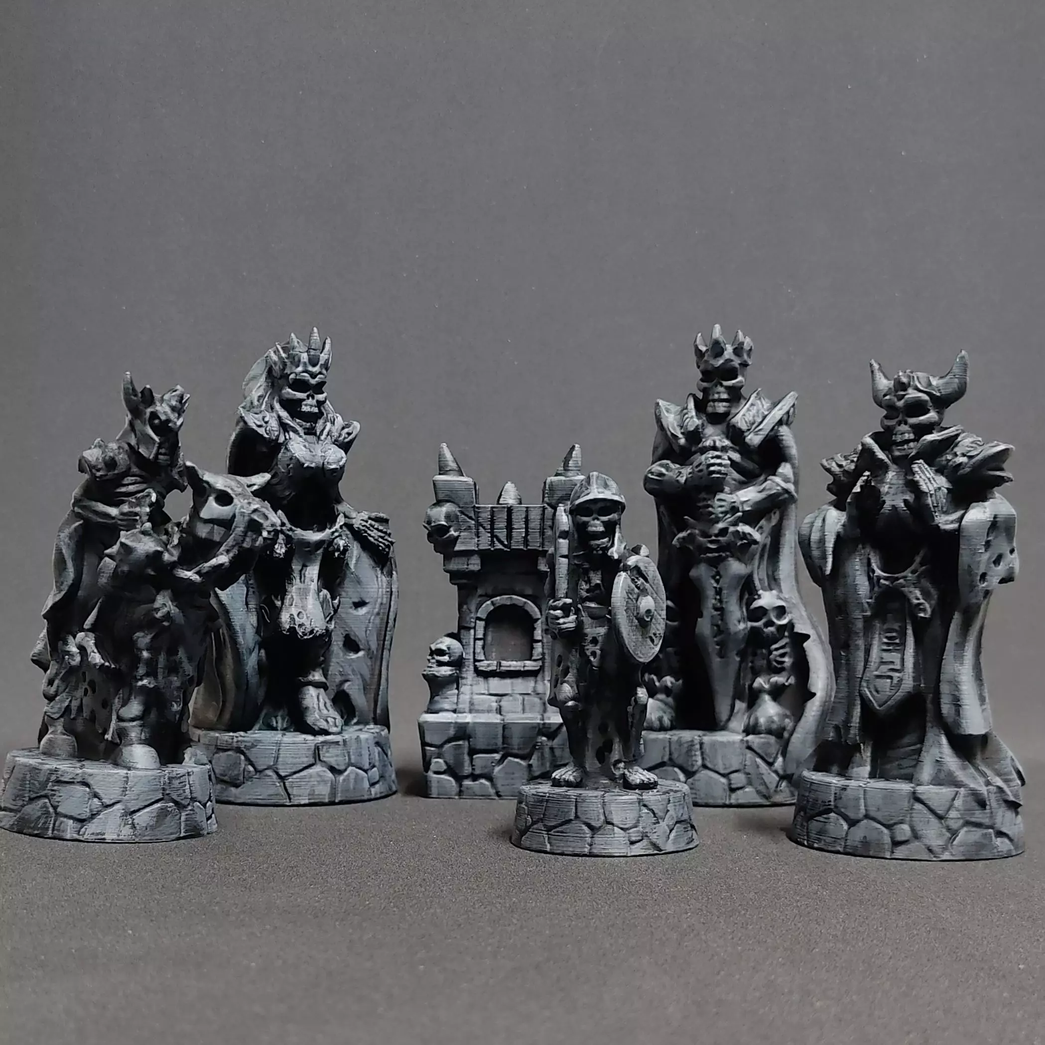 Fantasy undead army chess set  3D print model_0
