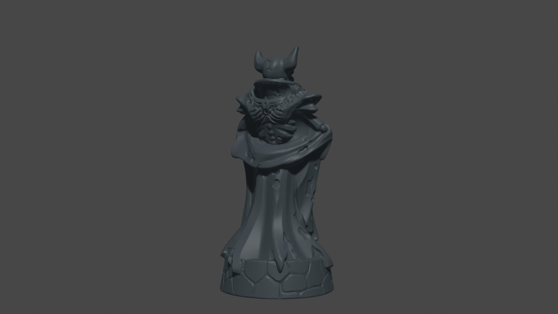 Fantasy undead army chess set  3D print model_3